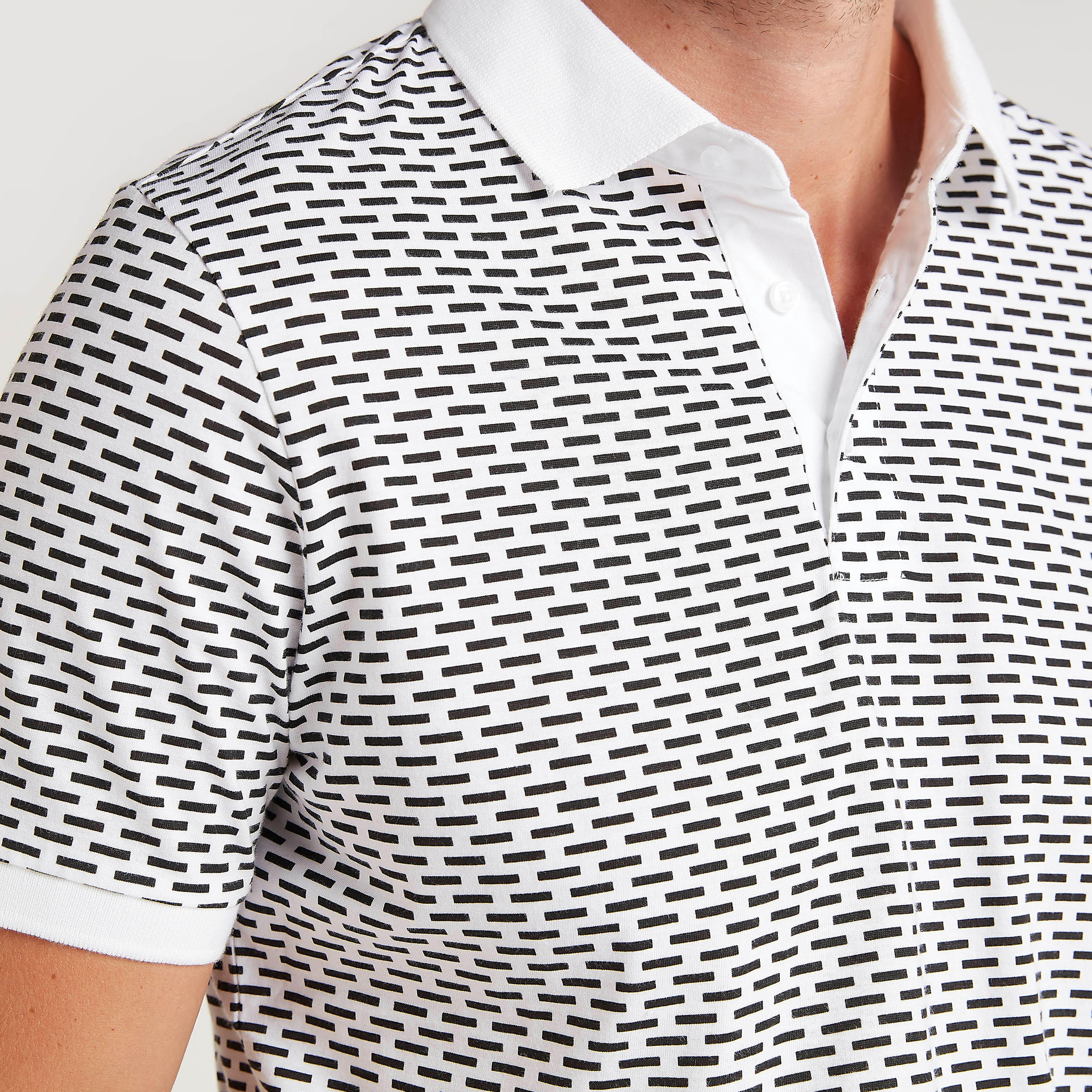 تيشيرت بولو سليم فيت بأكمام قصيرة وطبعات-men-clothing-tshirtsandpolos-polos-image-3