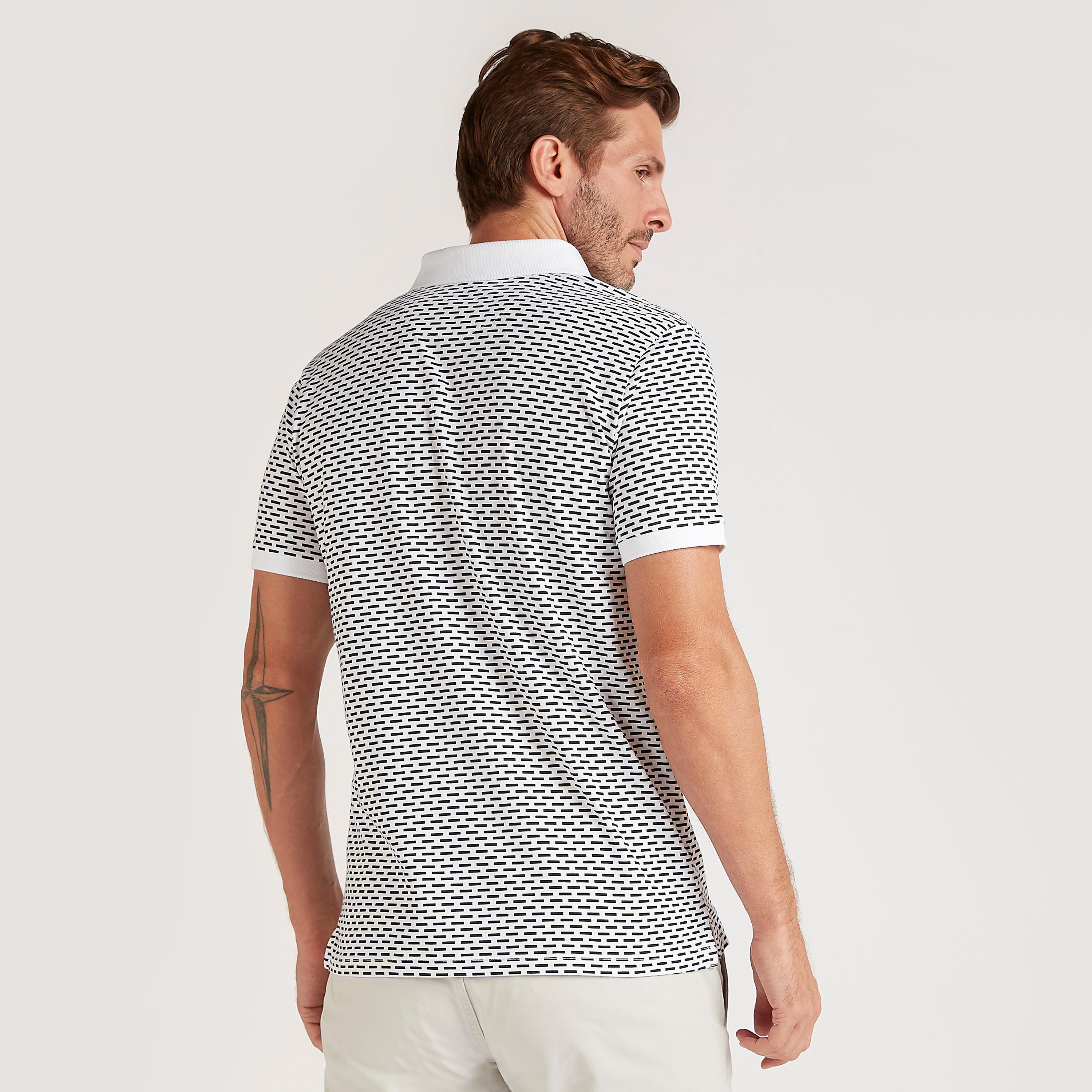 تيشيرت بولو سليم فيت بأكمام قصيرة وطبعات-men-clothing-tshirtsandpolos-polos-image-4