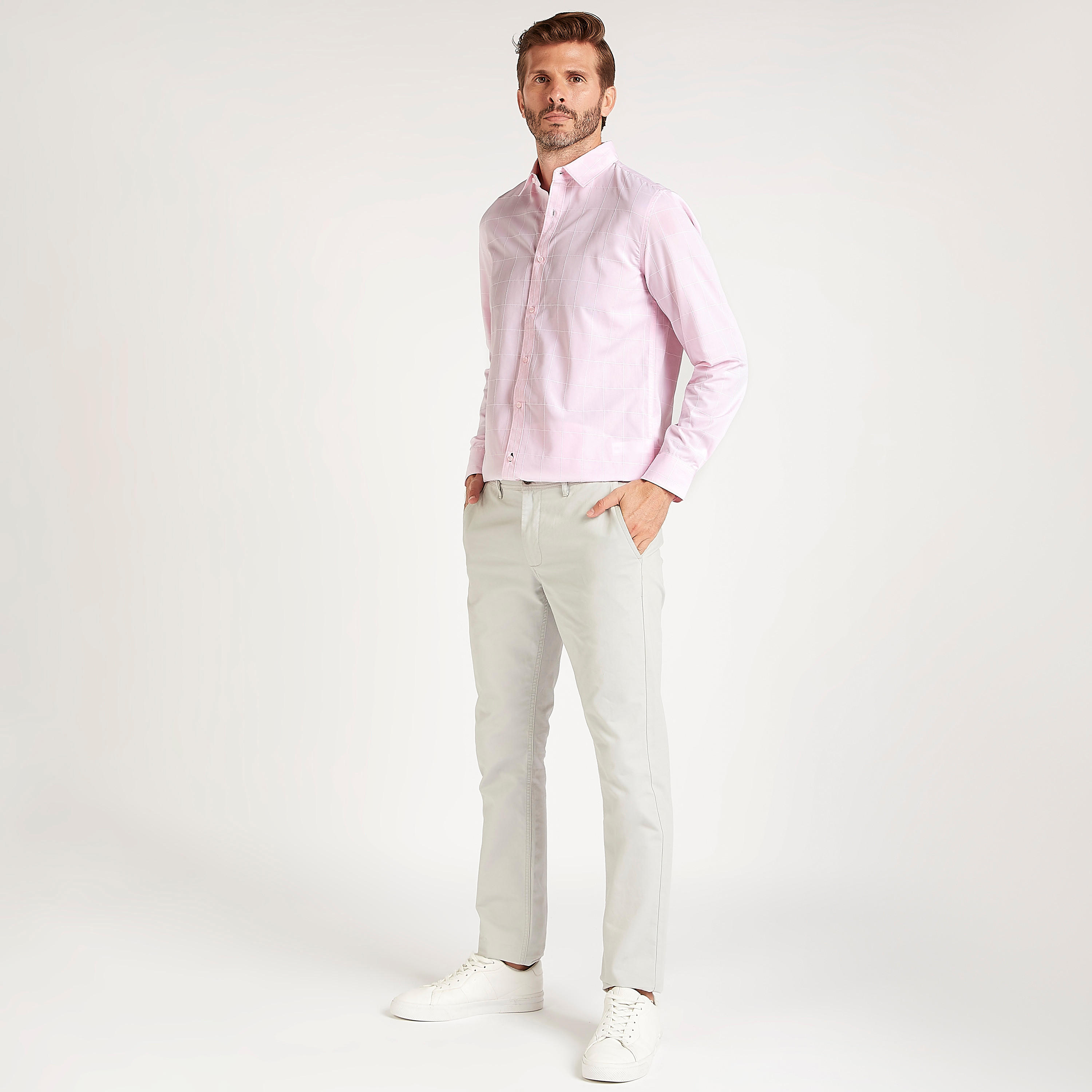 تيشيرت مستدام كاروهات سليم فيت بأكمام طويلة-men-clothing-shirts-image-2