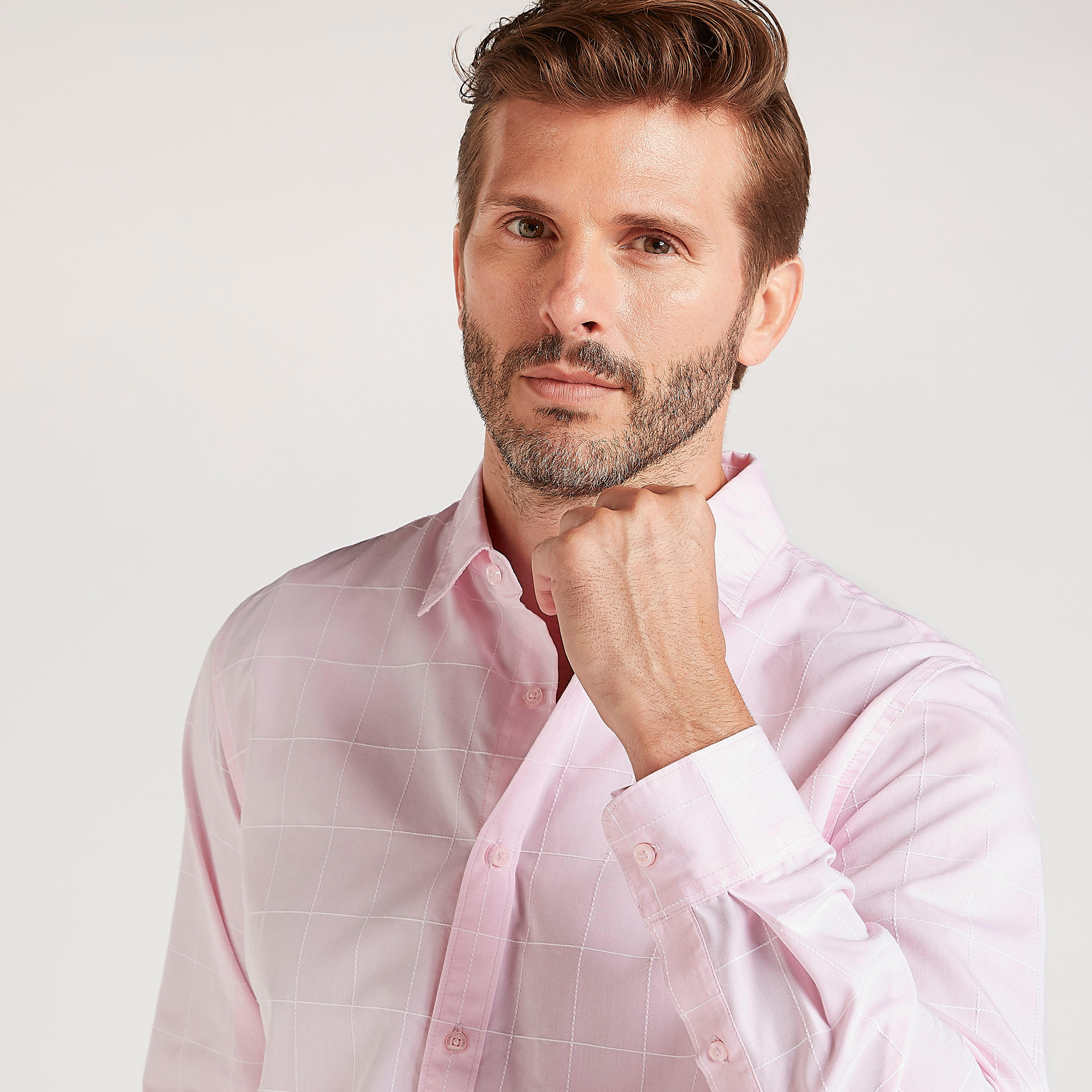 تيشيرت مستدام كاروهات سليم فيت بأكمام طويلة-men-clothing-shirts-image-3