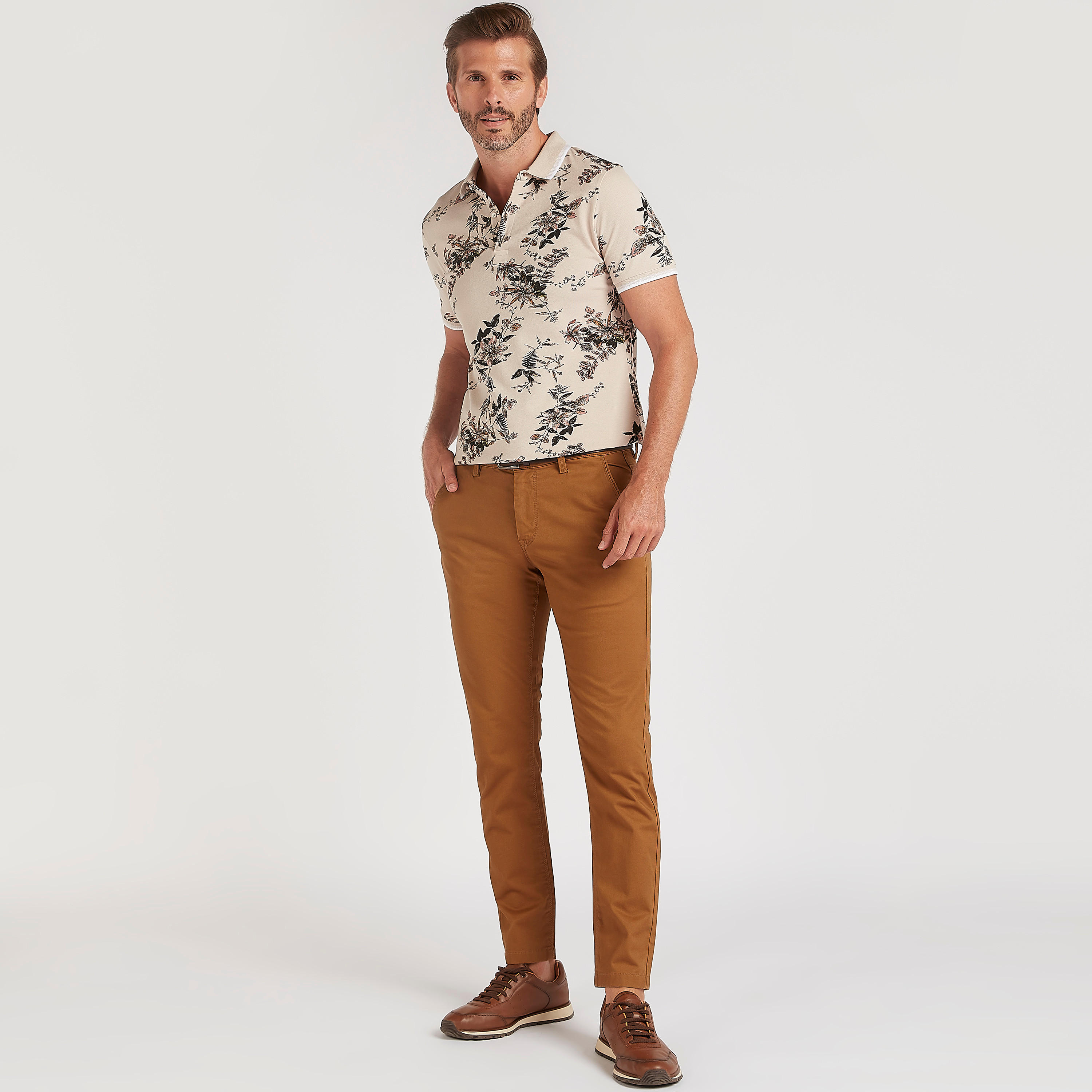 تيشيرت بولو بأكمام قصيرة و طبعات أزهار-men-clothing-tshirtsandpolos-polos-image-2