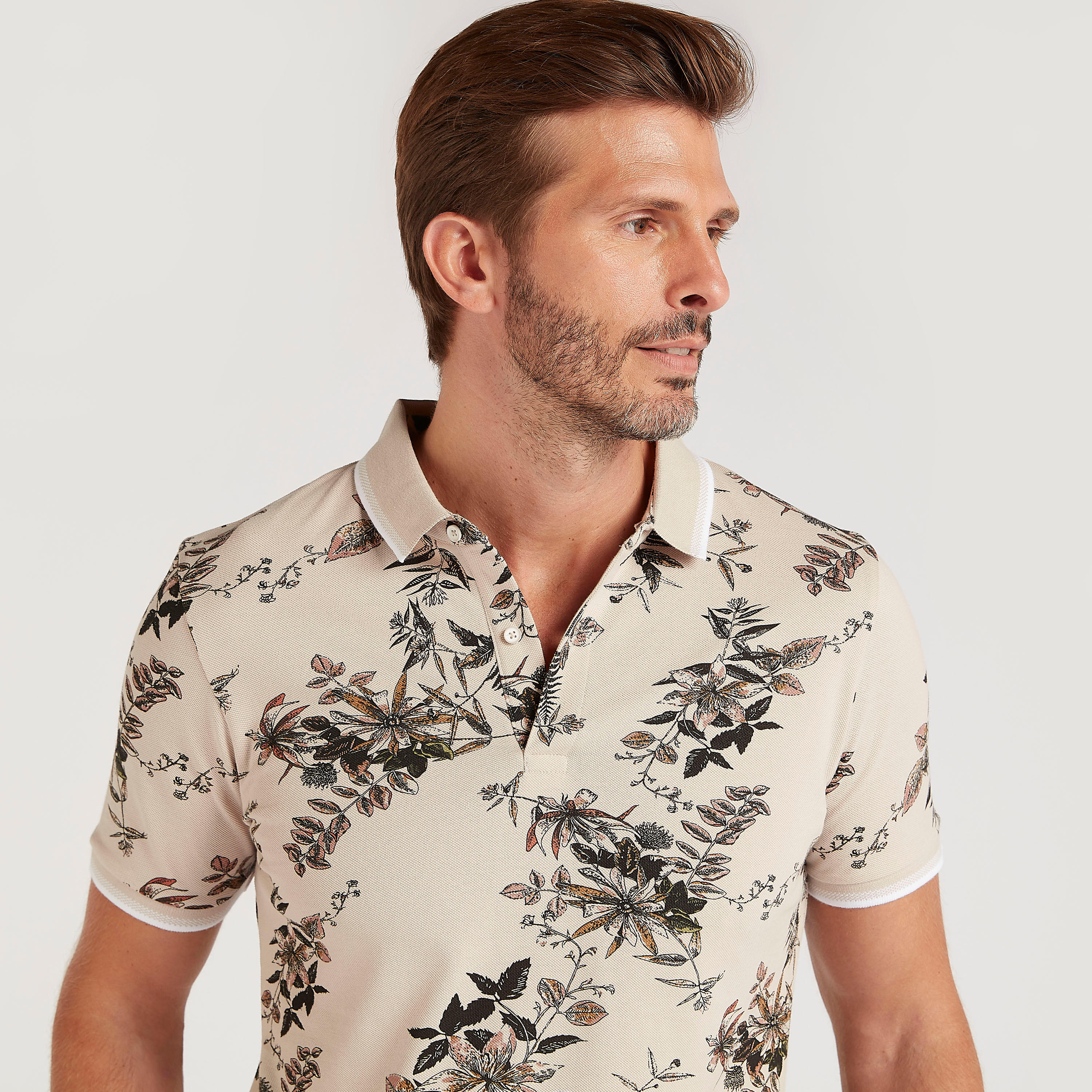 تيشيرت بولو بأكمام قصيرة و طبعات أزهار-men-clothing-tshirtsandpolos-polos-image-5
