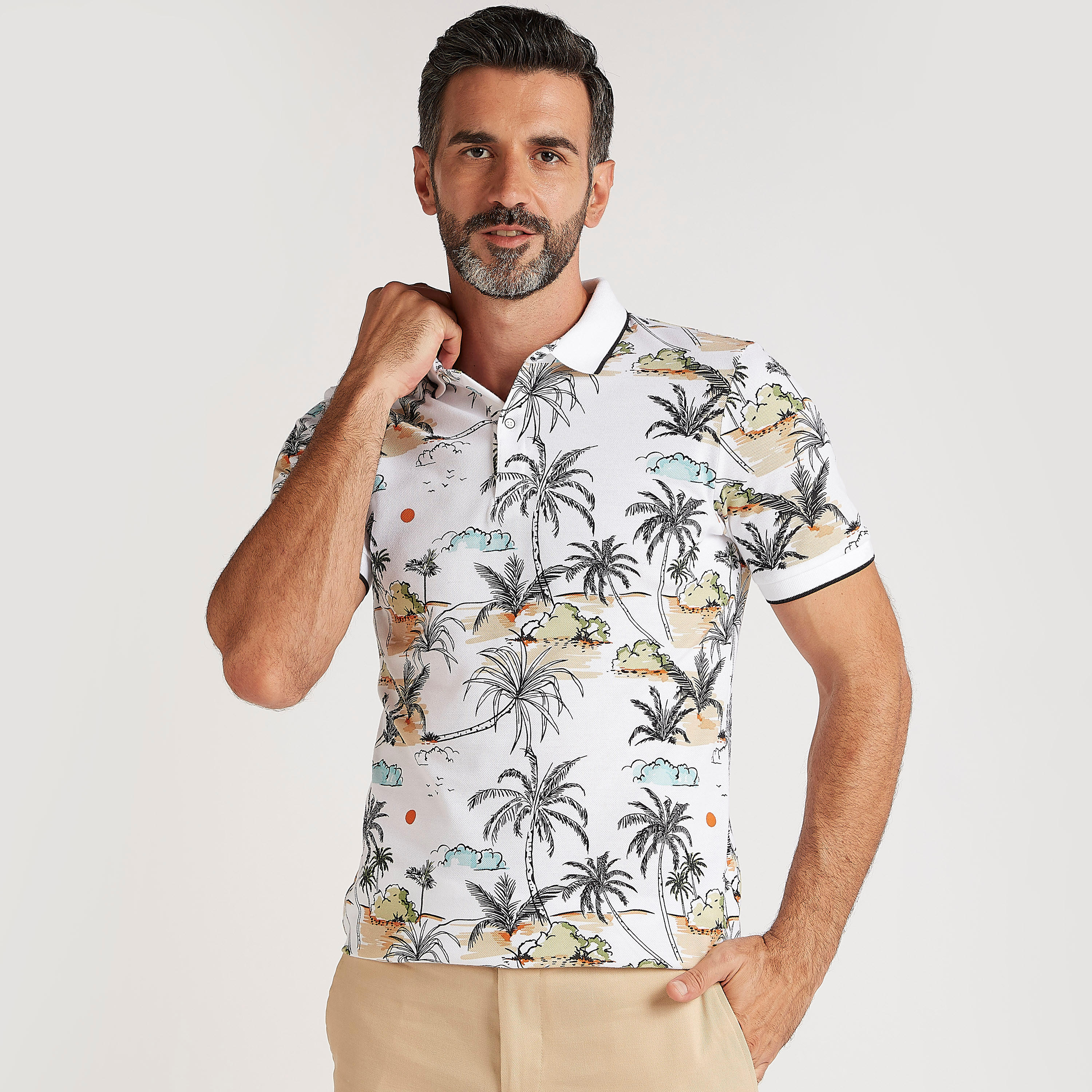 تيشيرت بولو بطبعات استوائيّة وأكمام قصيرة-men-clothing-tshirtsandpolos-polos-image-5