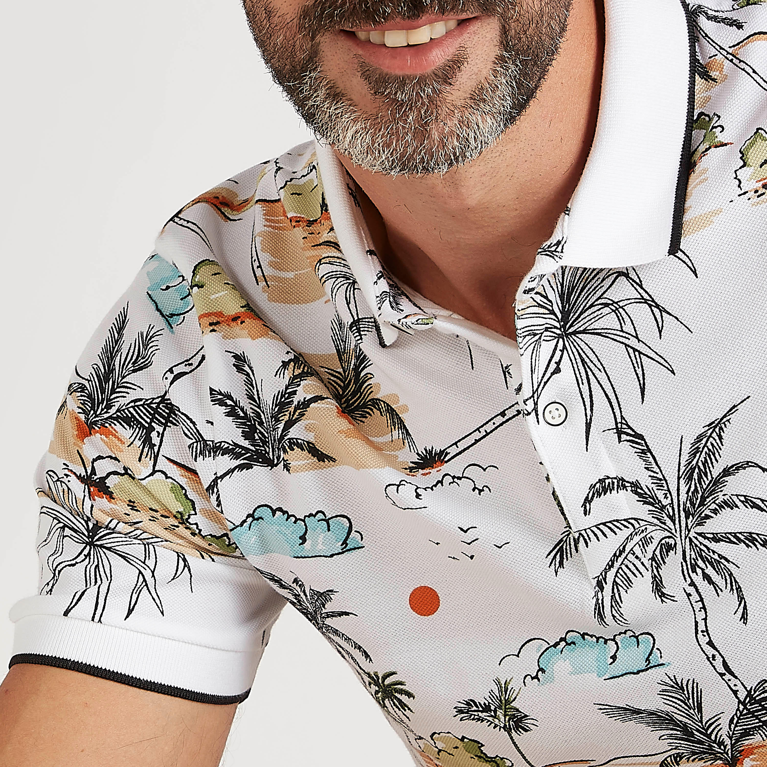 تيشيرت بولو بطبعات استوائيّة وأكمام قصيرة-men-clothing-tshirtsandpolos-polos-image-3