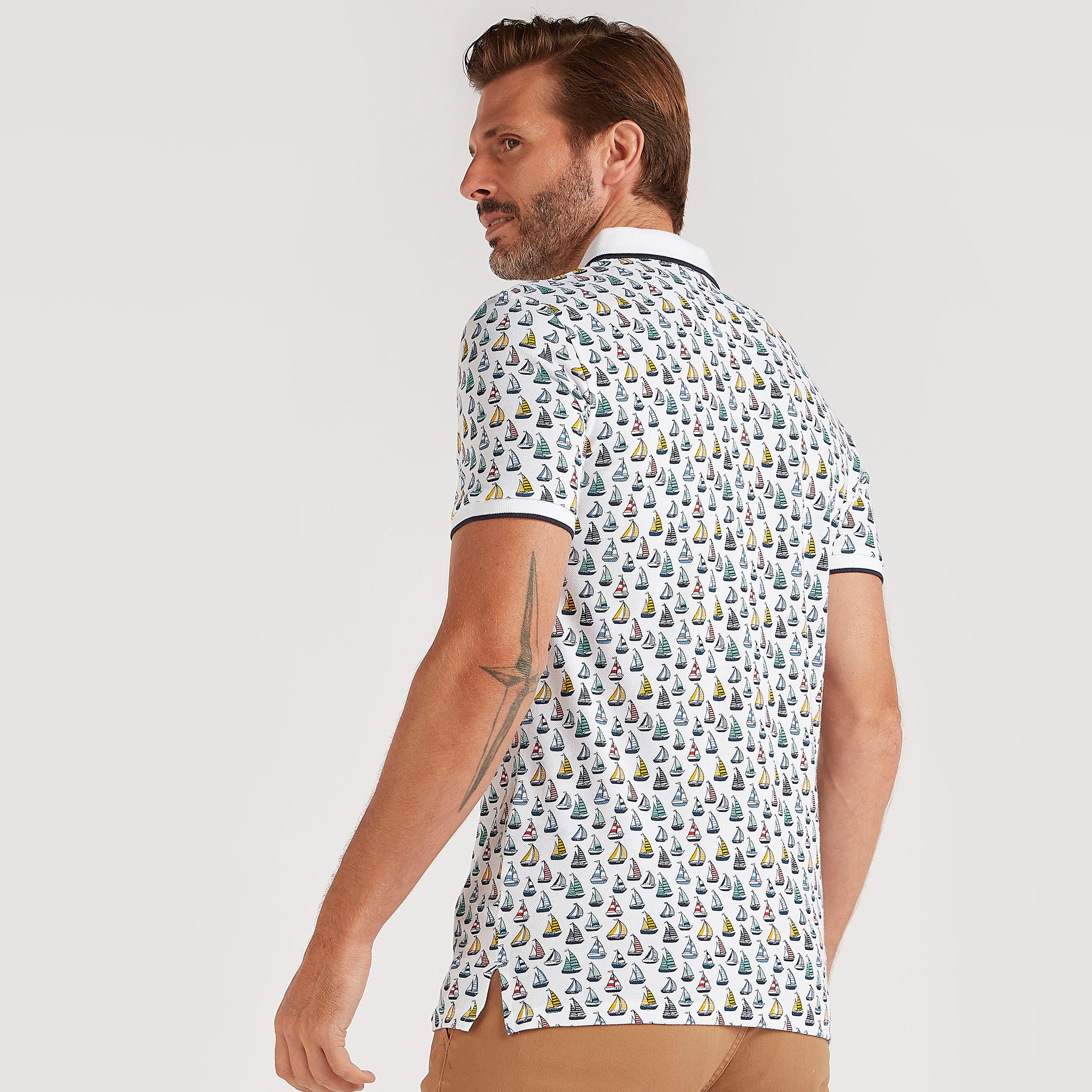 تيشيرت بولو بطبعات قارب وأكمام قصيرة-men-clothing-tshirtsandpolos-polos-image-4