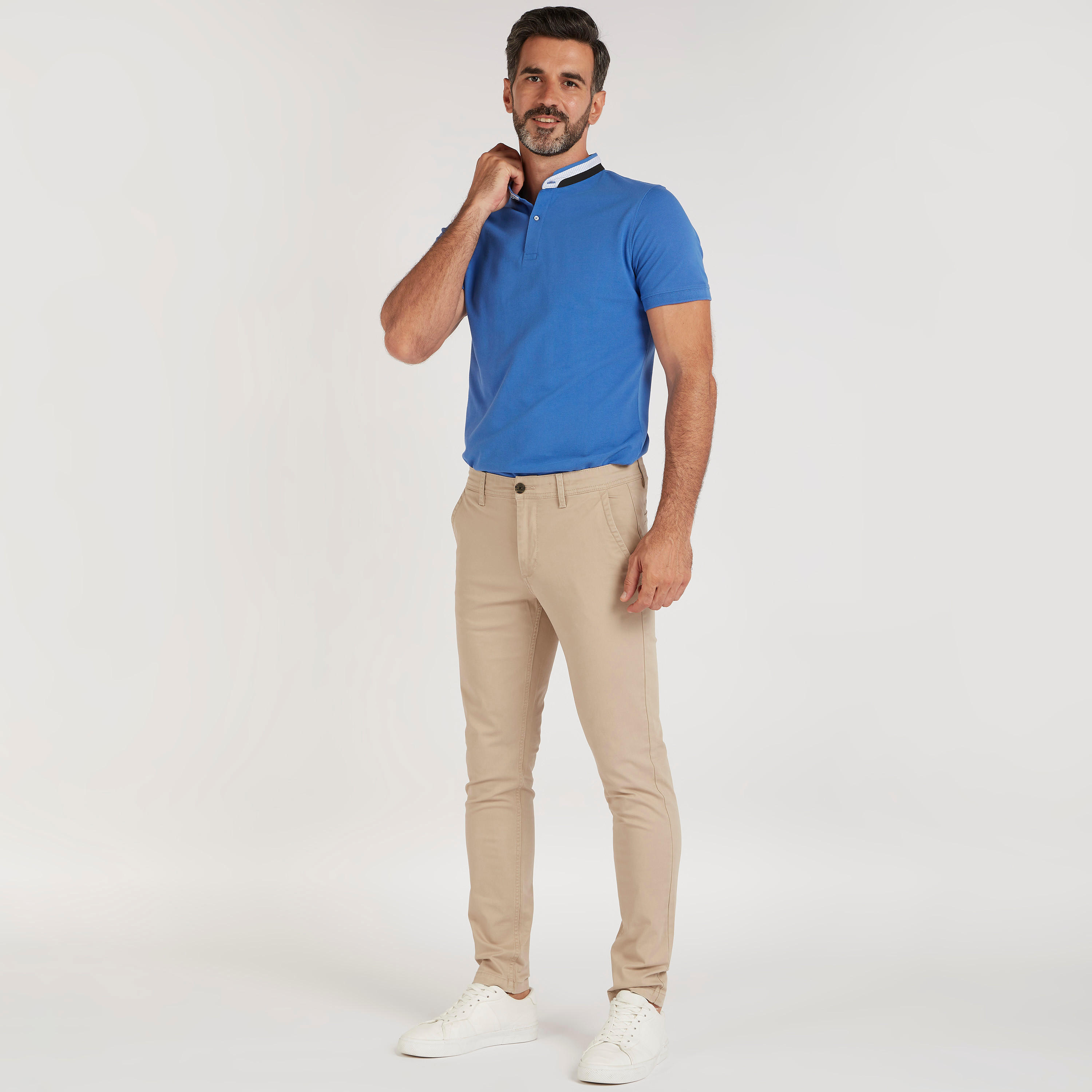 تيشيرت بولو بارز الملمس بياقة ماندارين-men-clothing-tshirtsandpolos-polos-image-3