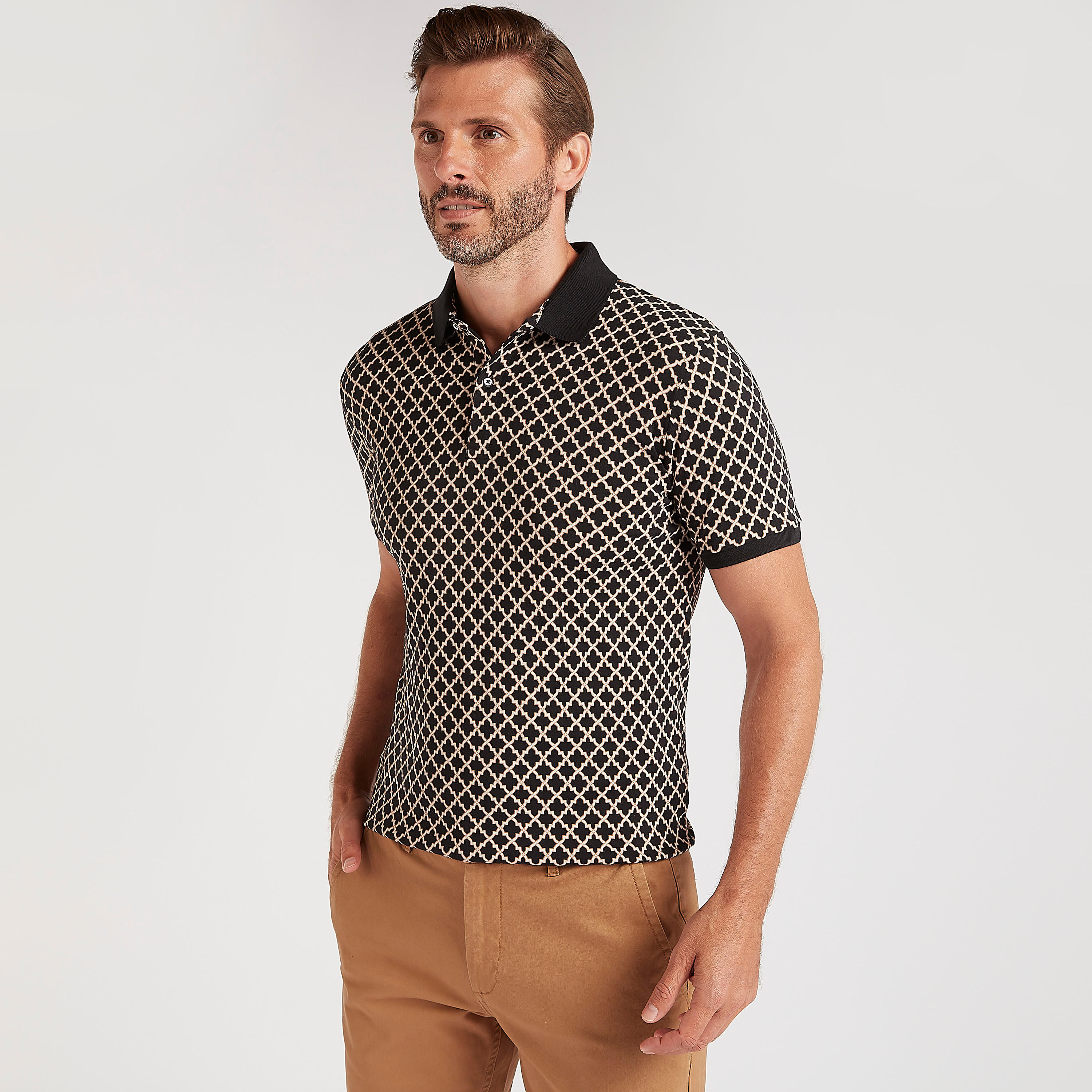 تيشيرت بولو بأكمام قصيرة و طبعات هندسيّة-men-clothing-tshirtsandpolos-polos-image-5