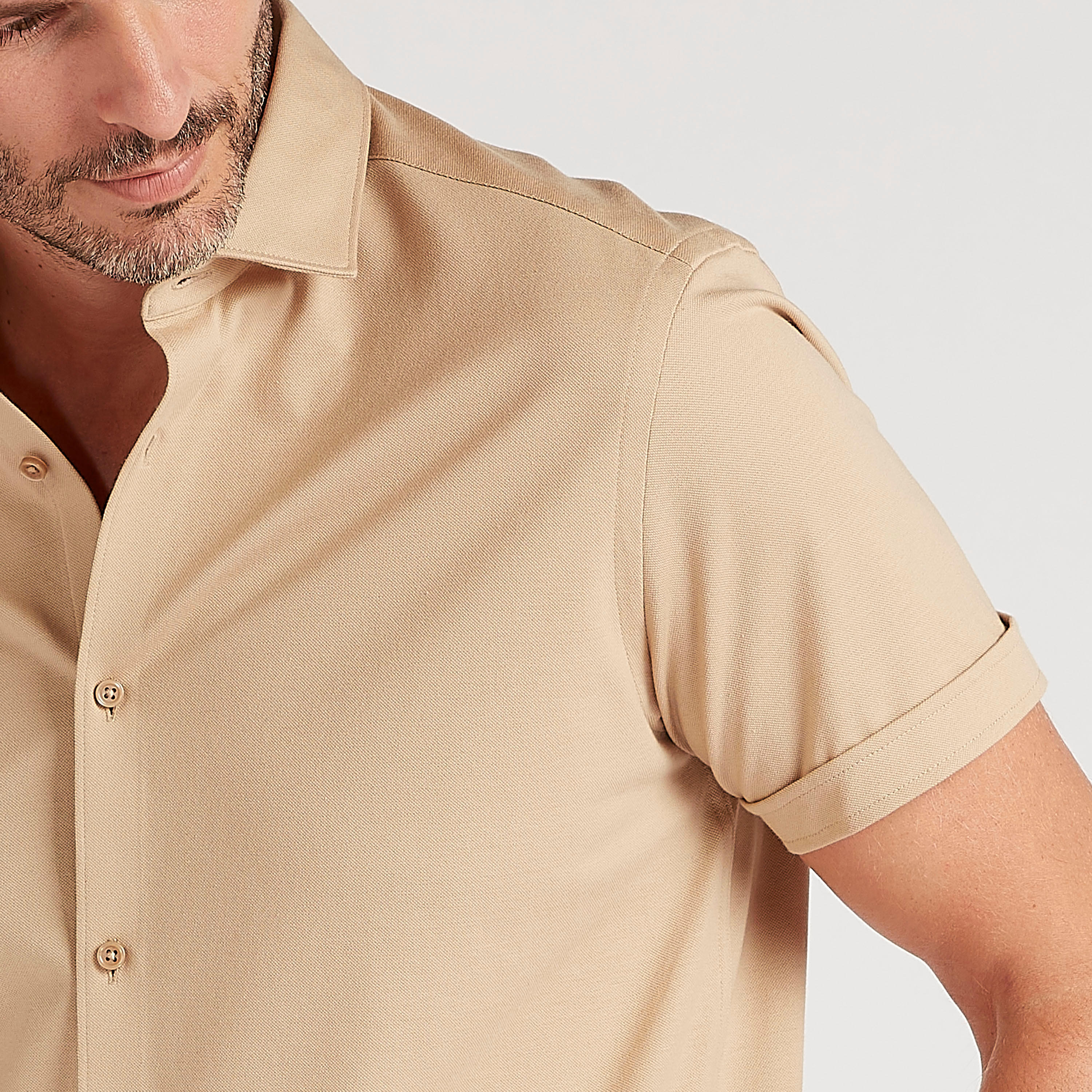 قميص سادة بأكمام قصيرة-men-clothing-shirts-image-2