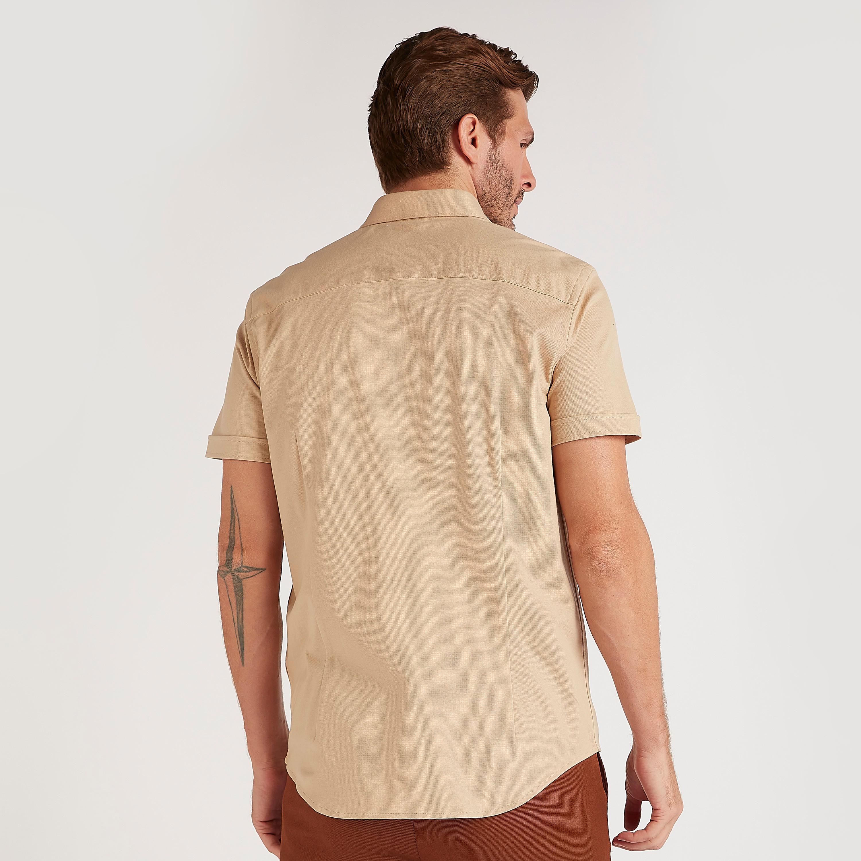 قميص سادة بأكمام قصيرة-men-clothing-shirts-image-1