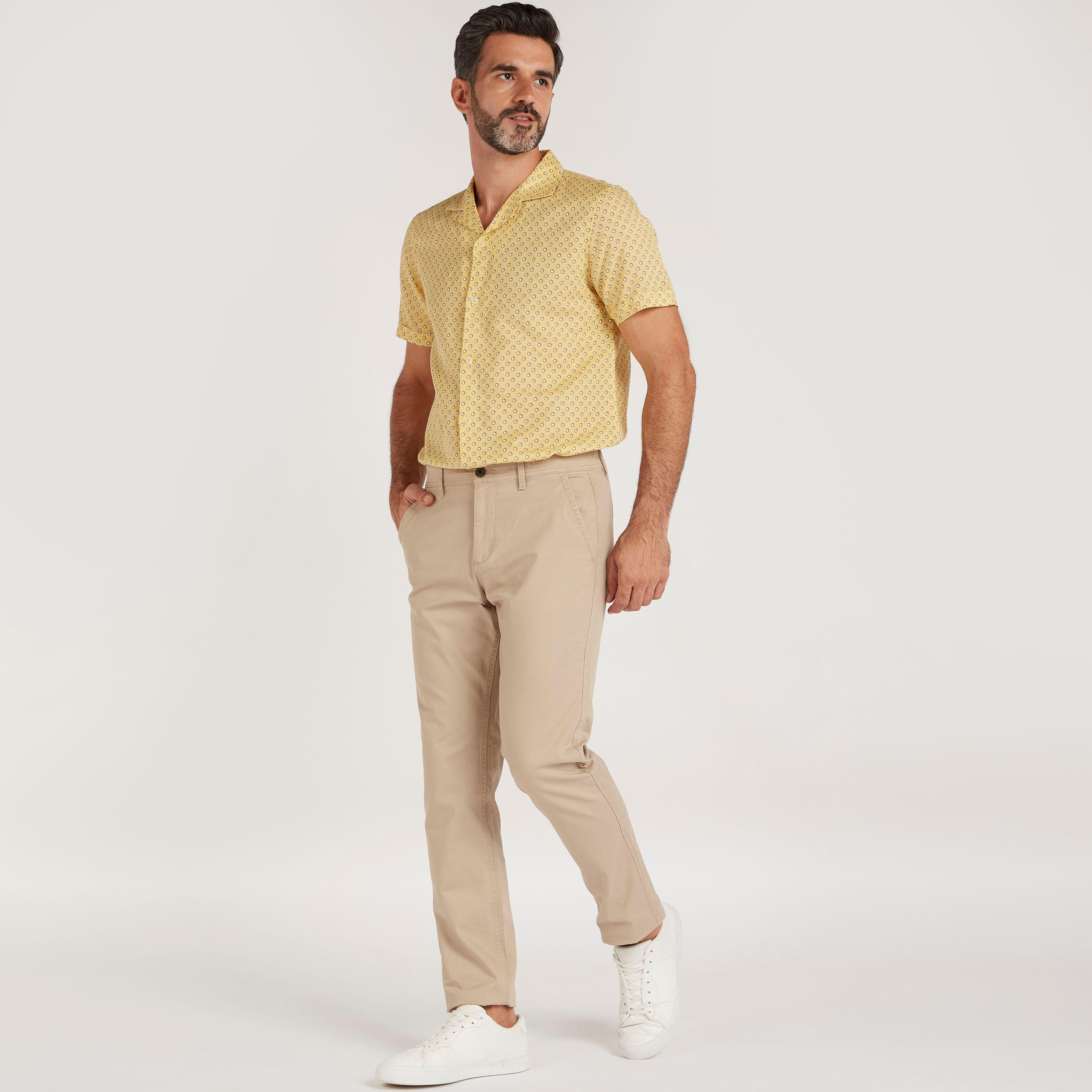 Printed Slim Fit Shirt with Short Sleeves-men-clothing-shirts-image-2