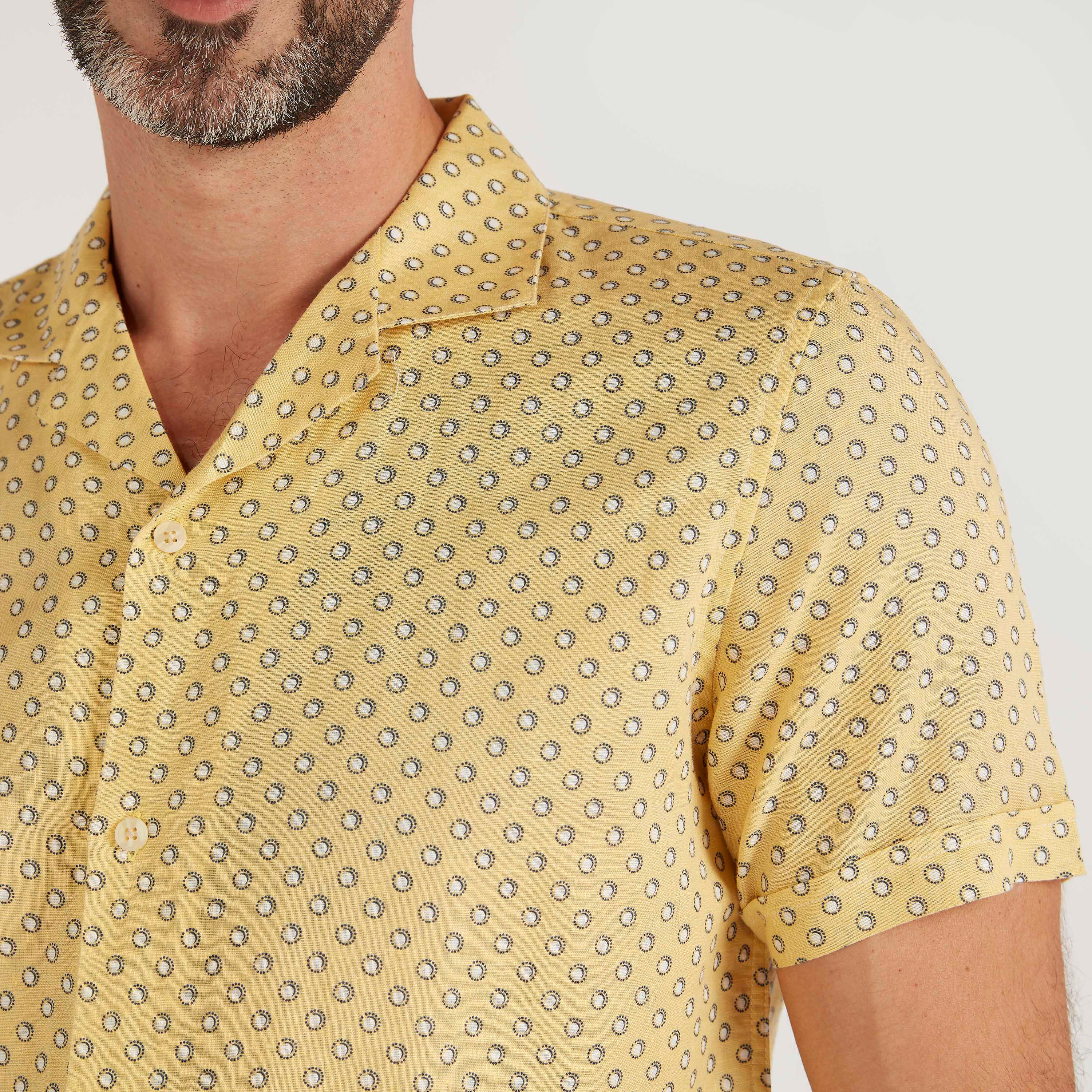 Printed Slim Fit Shirt with Short Sleeves-men-clothing-shirts-image-3