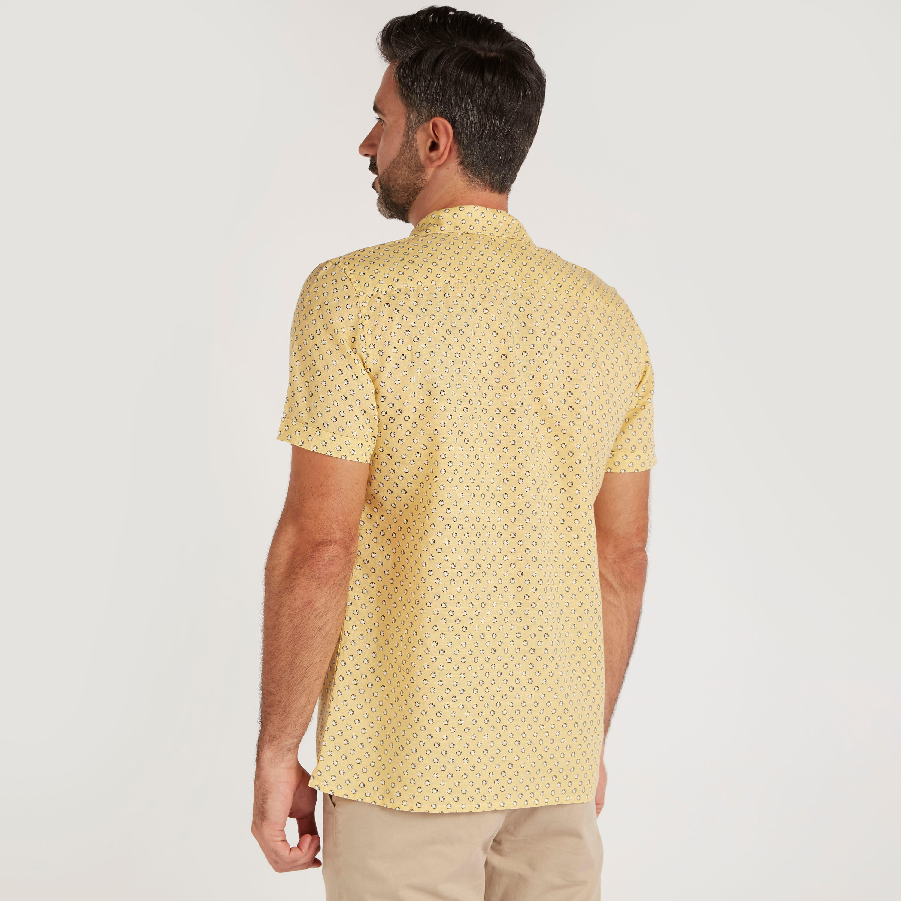 Printed Slim Fit Shirt with Short Sleeves-men-clothing-shirts-image-4