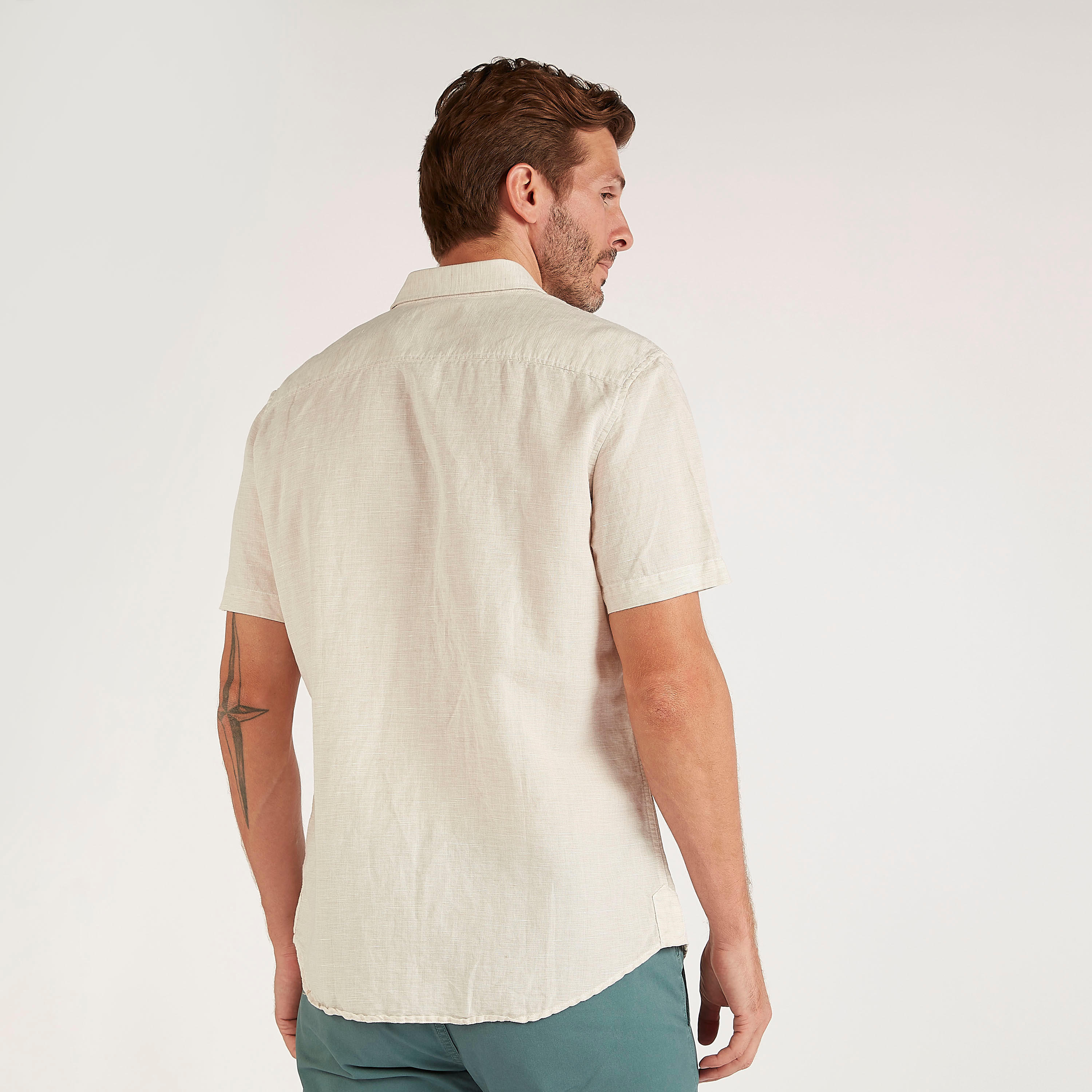 Textured Slim Fit Shirt with Flap Pockets-men-clothing-shirts-image-4