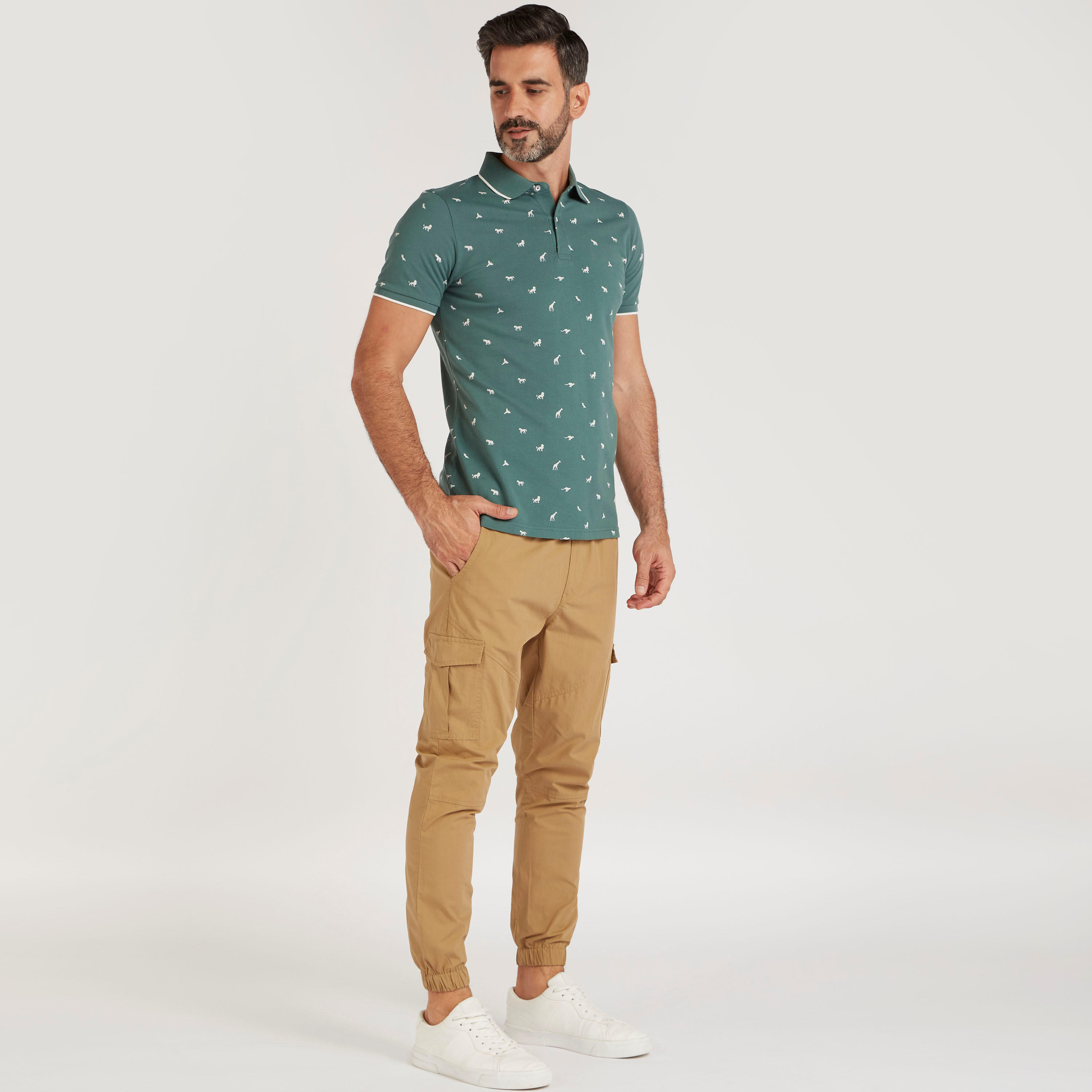 Solid Mid-Rise Joggers with Drawstring Closure and Pockets-men-clothing-bottoms-joggers-image-2