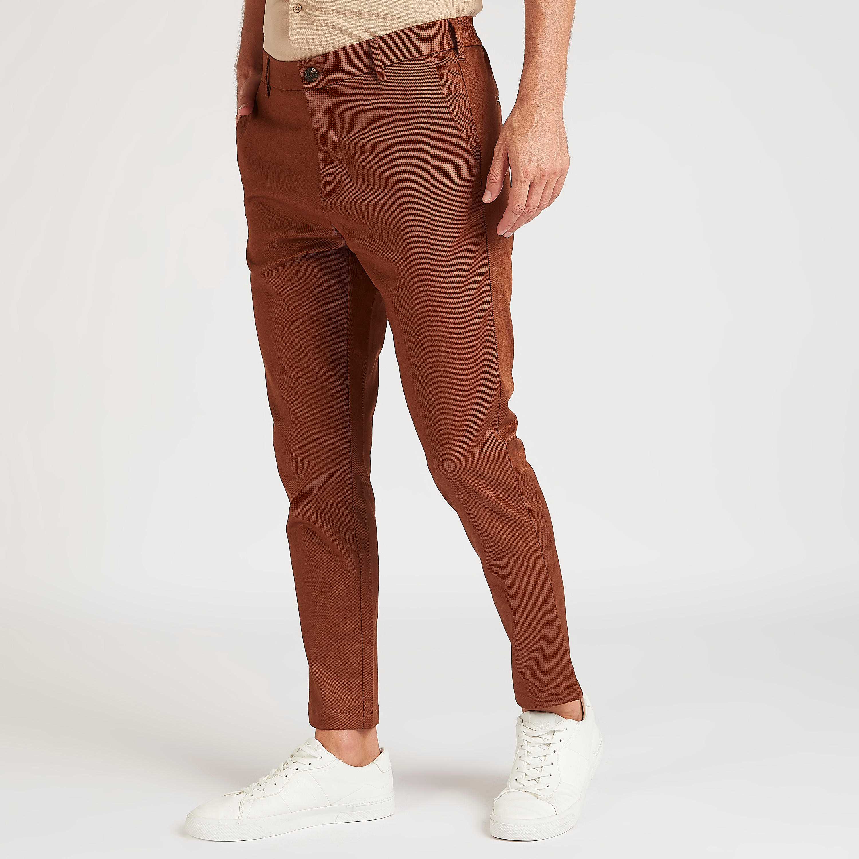 Solid Slim Fit Mid-Rise Chino Pants with Button Closure-men-clothing-bottoms-trousersandchinos-trousers-image-1