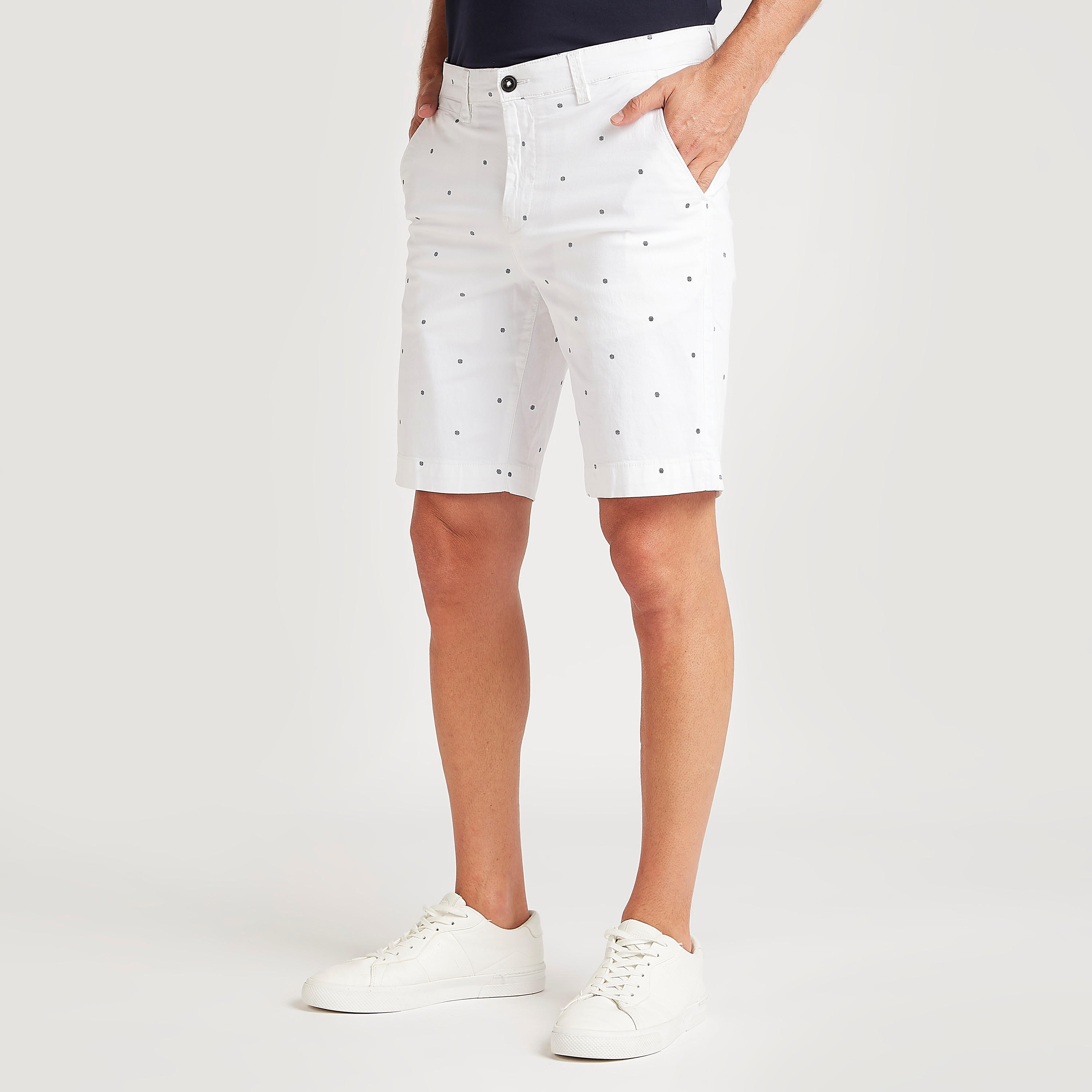 Printed Slim Fit Mid-Rise Shorts with Button Closure-men-clothing-bottoms-shorts-image-1