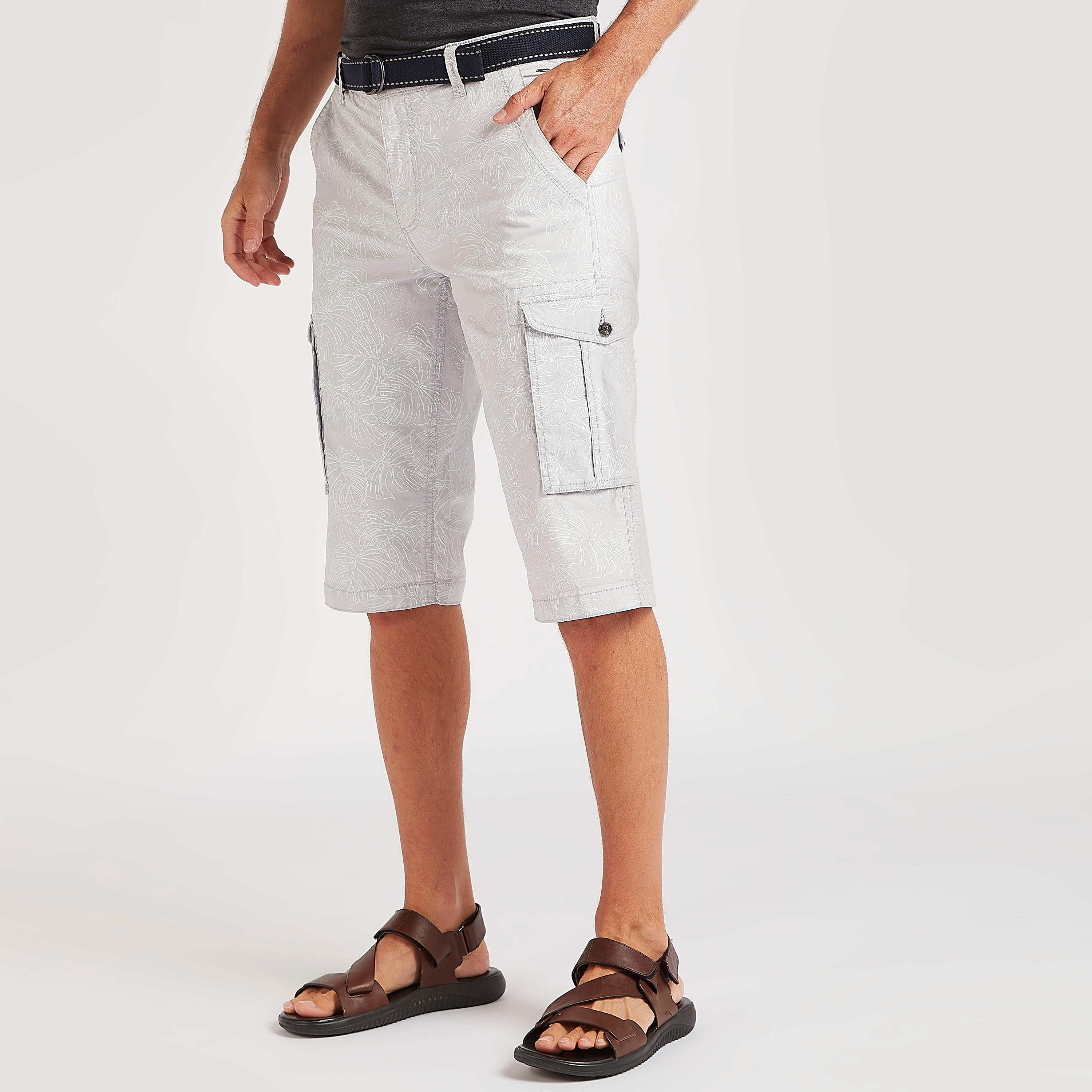 Printed Mid-Rise Shorts with Pockets-men-clothing-bottoms-shorts-image-1