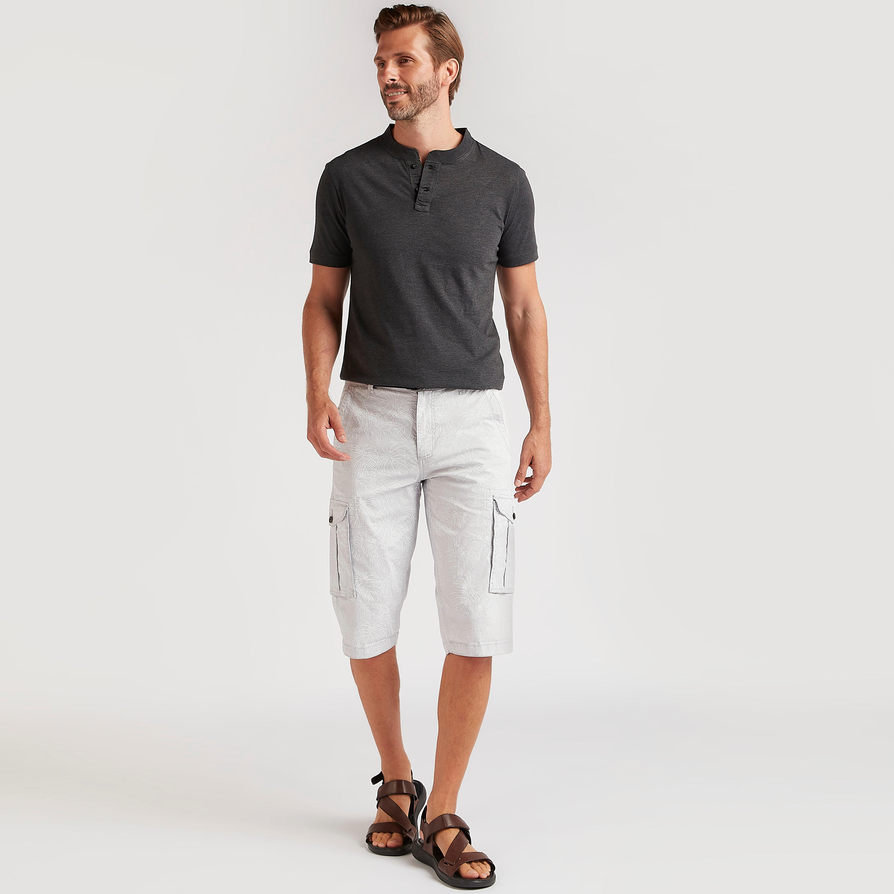 Printed Mid-Rise Shorts with Pockets-men-clothing-bottoms-shorts-image-2
