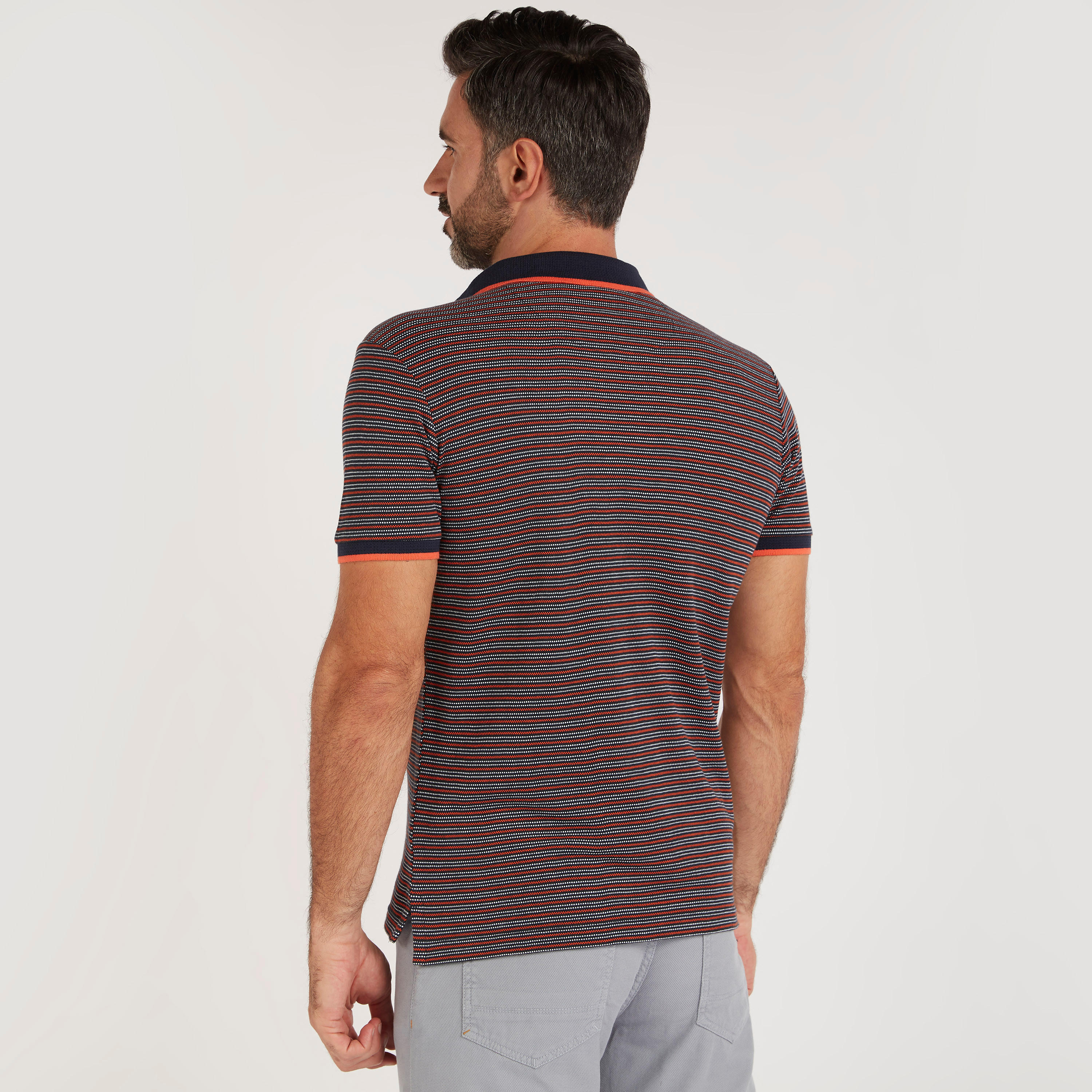 Striped Polo T-shirt with Short sleeves-men-clothing-tshirtsandpolos-polos-image-4