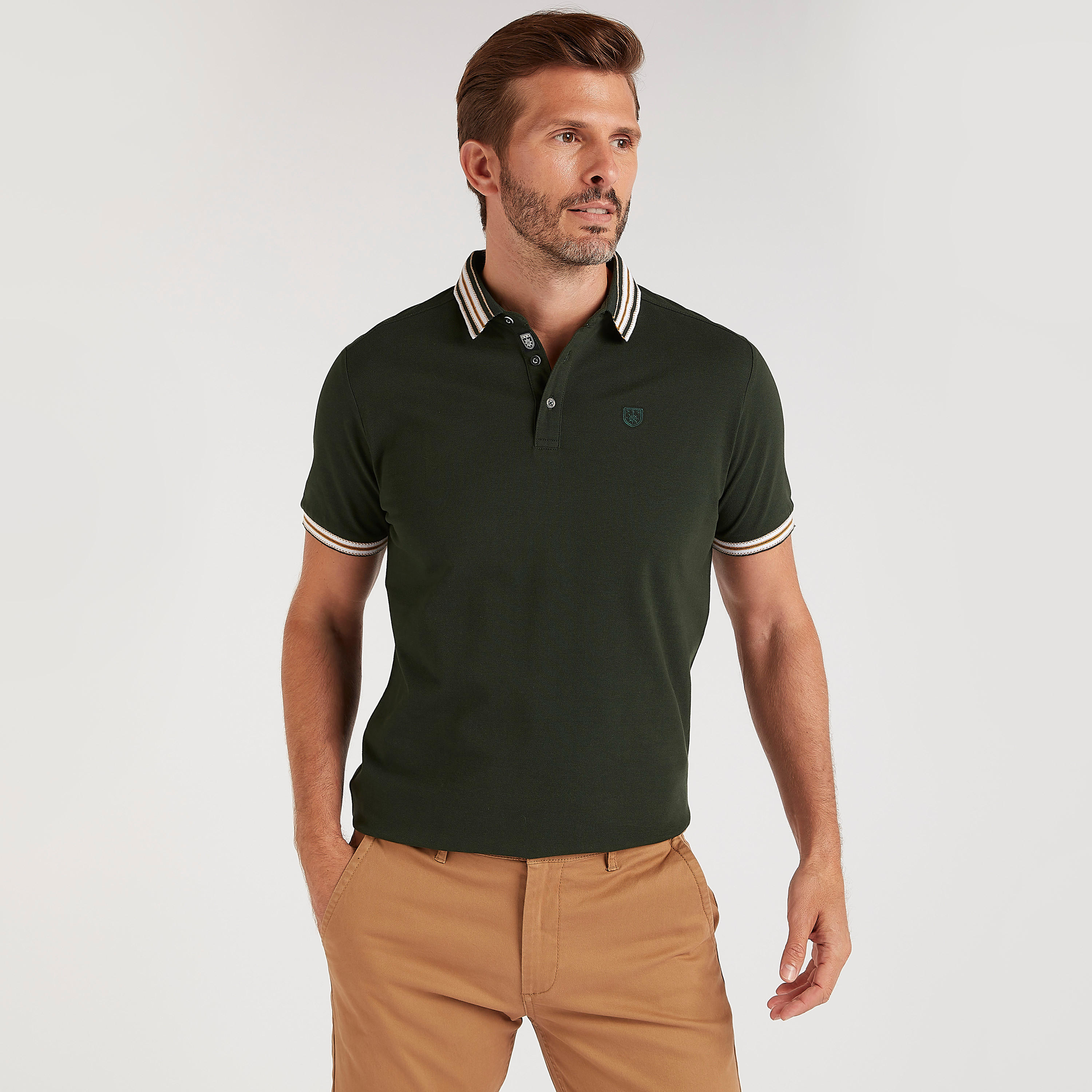تيشيرت بولو بارز الملمس بأكمام قصيرة-men-clothing-tshirtsandpolos-polos-image-7
