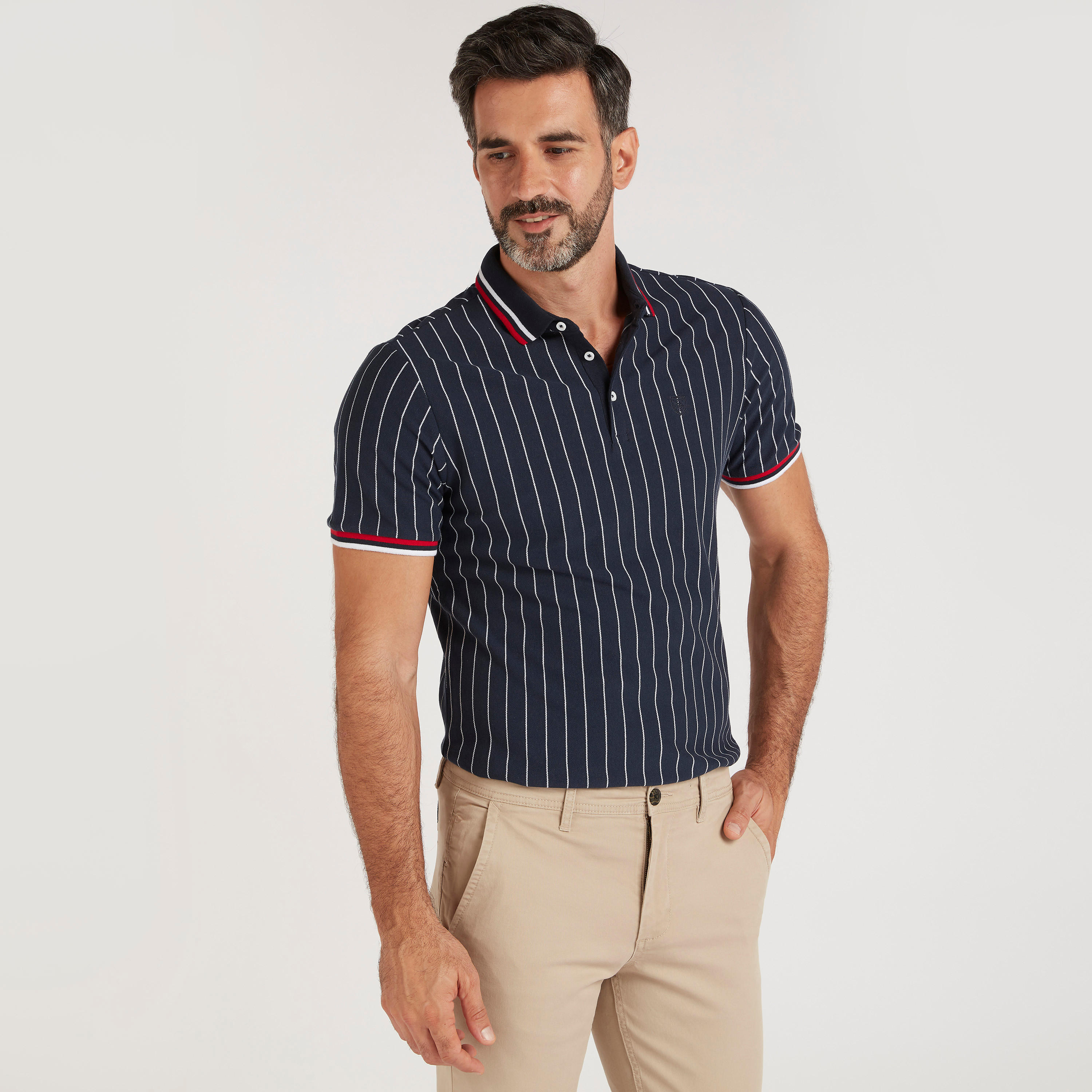 تيشيرت بولو مخطّط بأكمام قصيرة-men-clothing-tshirtsandpolos-polos-image-1