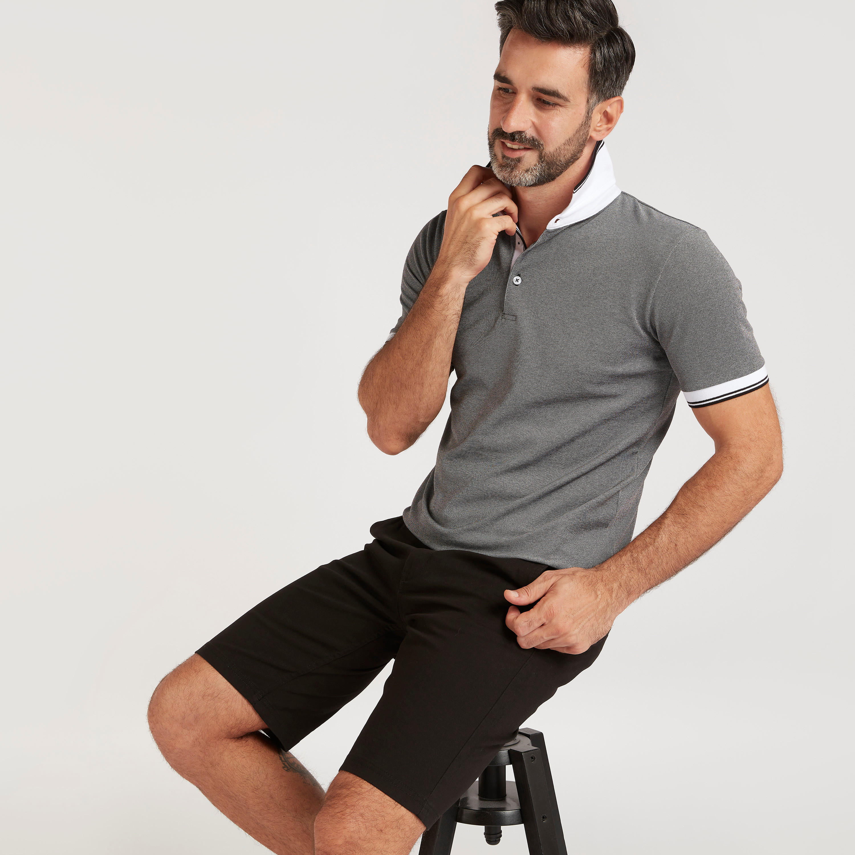 شورت دنيم سادة مع رباط إغلاق-men-clothing-bottoms-shorts-image-5