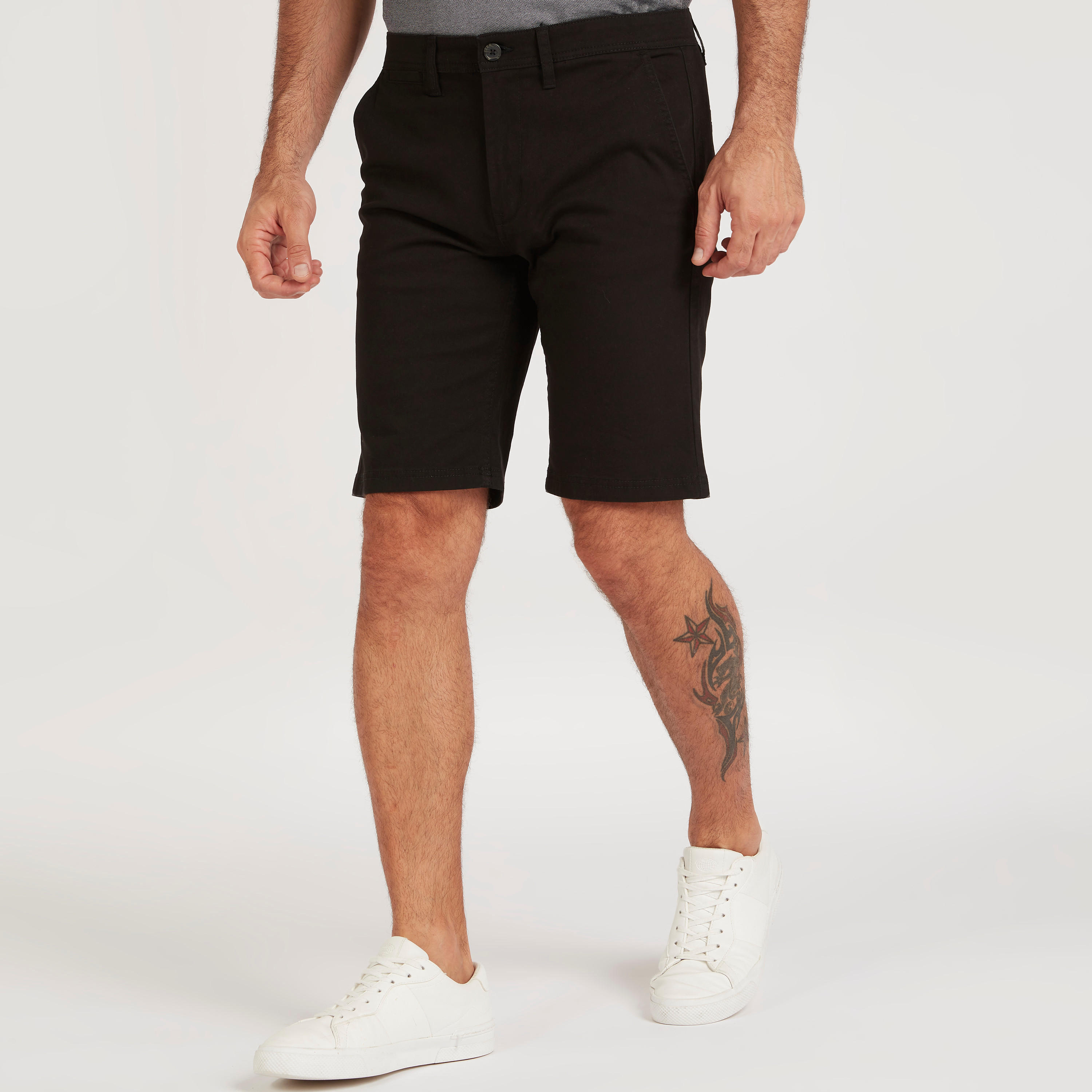 شورت دنيم سادة مع رباط إغلاق-men-clothing-bottoms-shorts-image-4