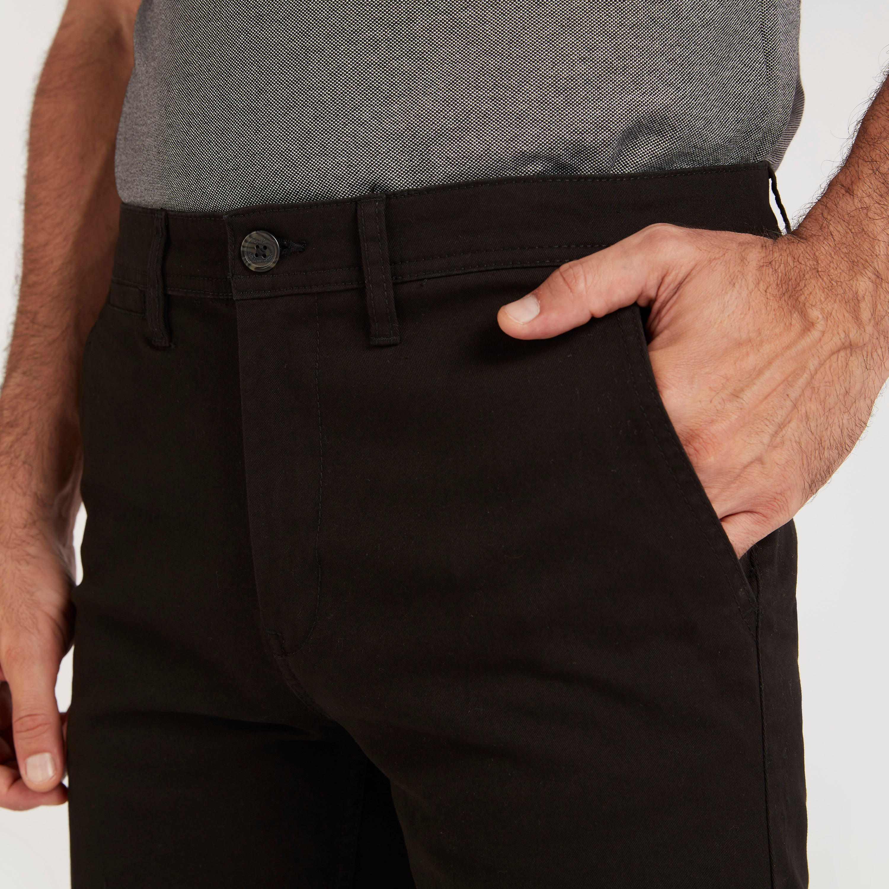 شورت دنيم سادة مع رباط إغلاق-men-clothing-bottoms-shorts-image-2