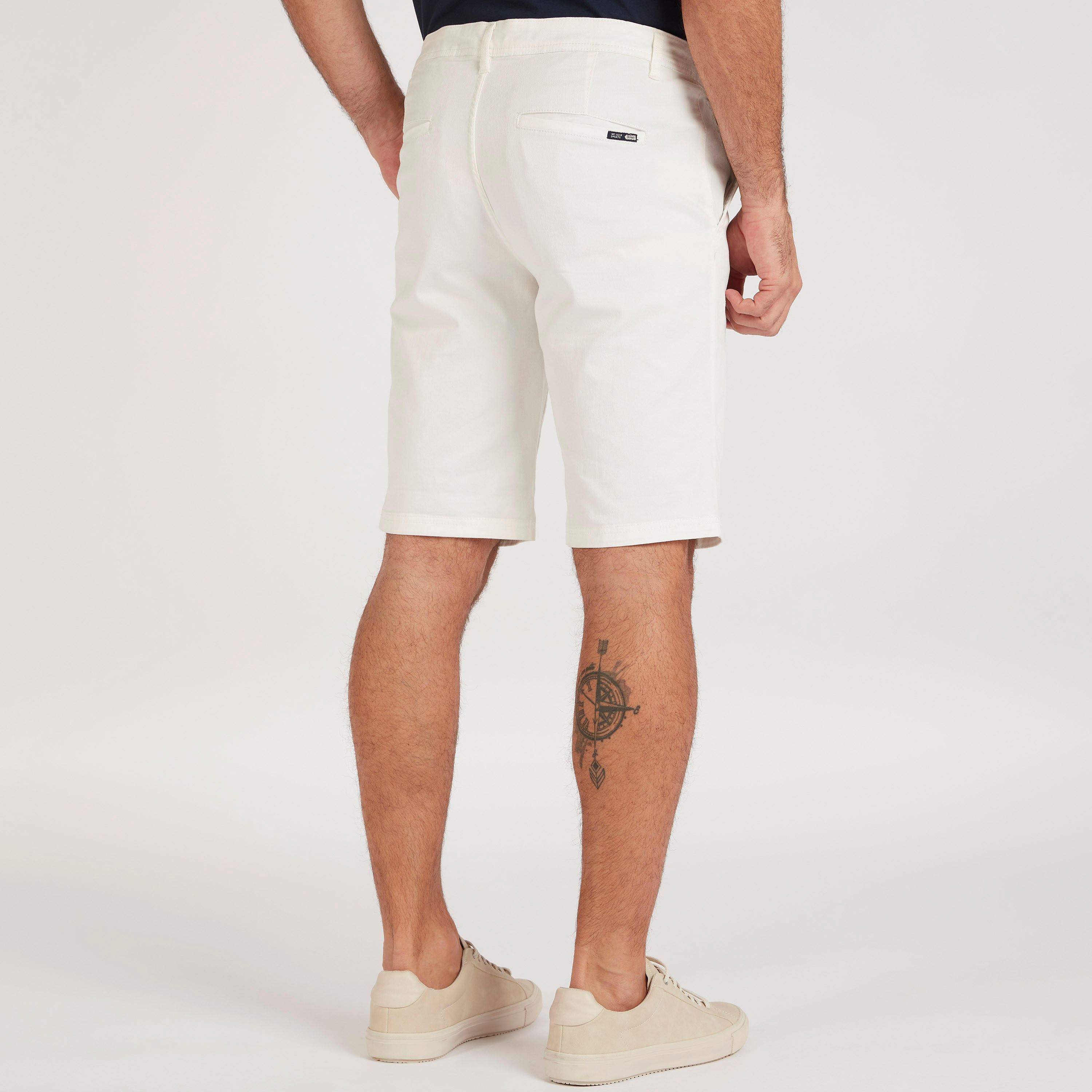 Solid Shorts with Button Closure and Pockets-men-clothing-bottoms-shorts-image-4