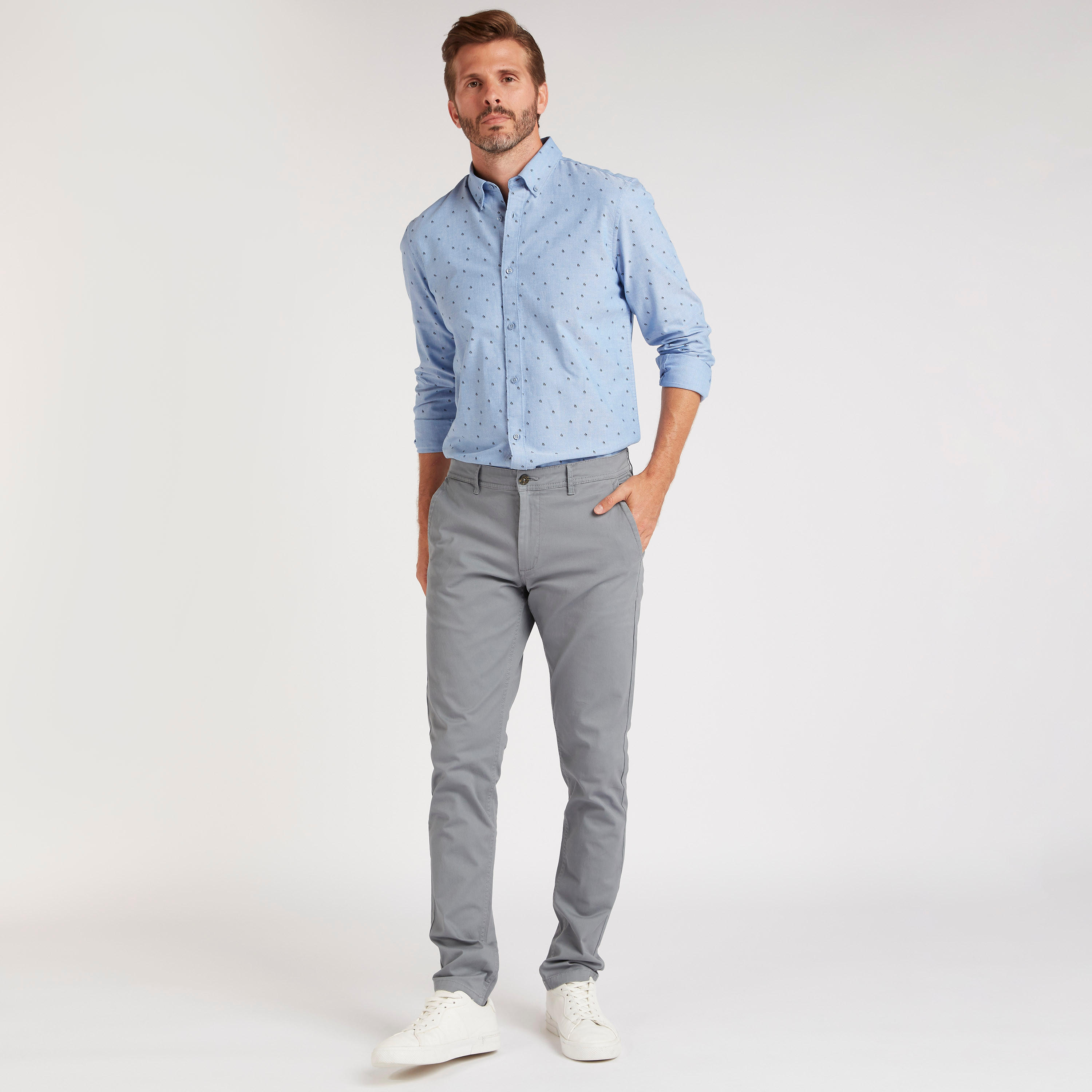 Printed Shirt with Long Sleeves and Button Closure-men-clothing-shirts-image-2