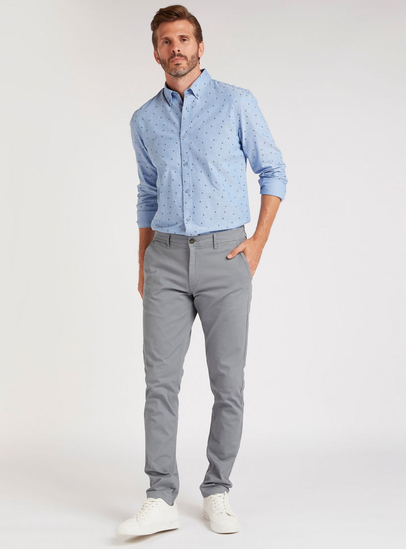 Printed Shirt with Long Sleeves and Button Closure-men-clothing-shirts-image-2