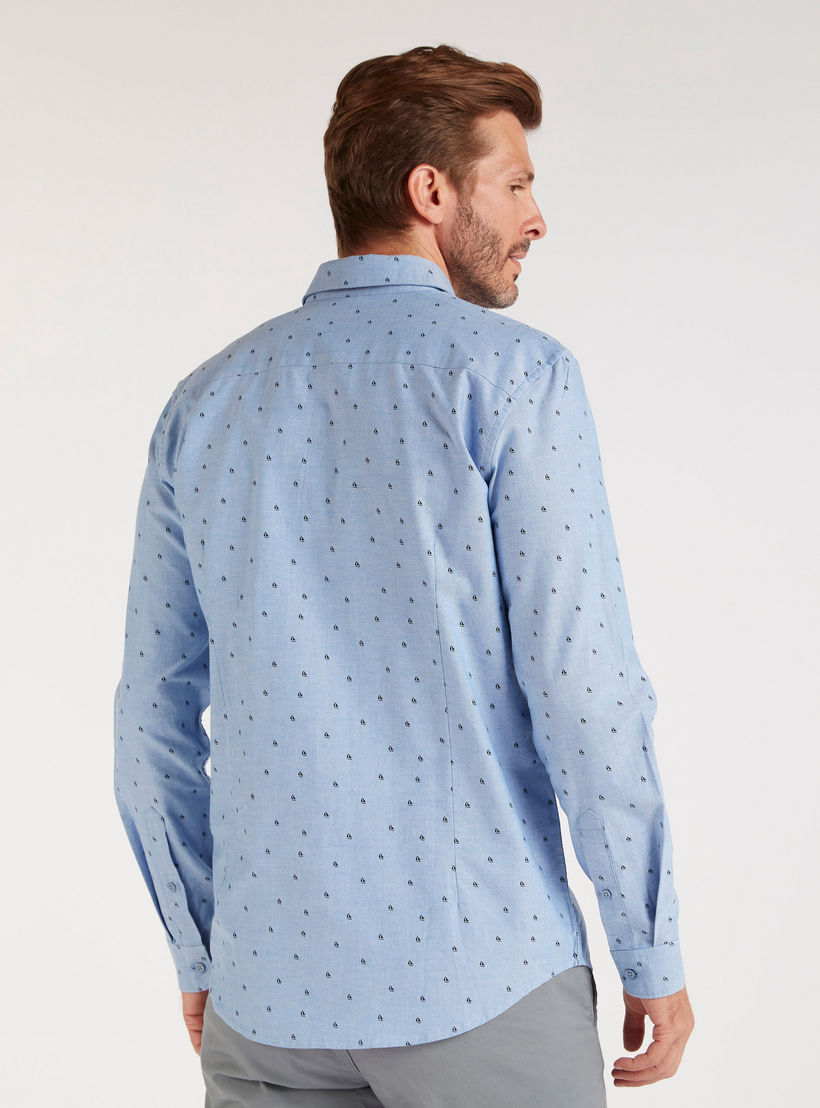 Printed Shirt with Long Sleeves and Button Closure-men-clothing-shirts-image-4