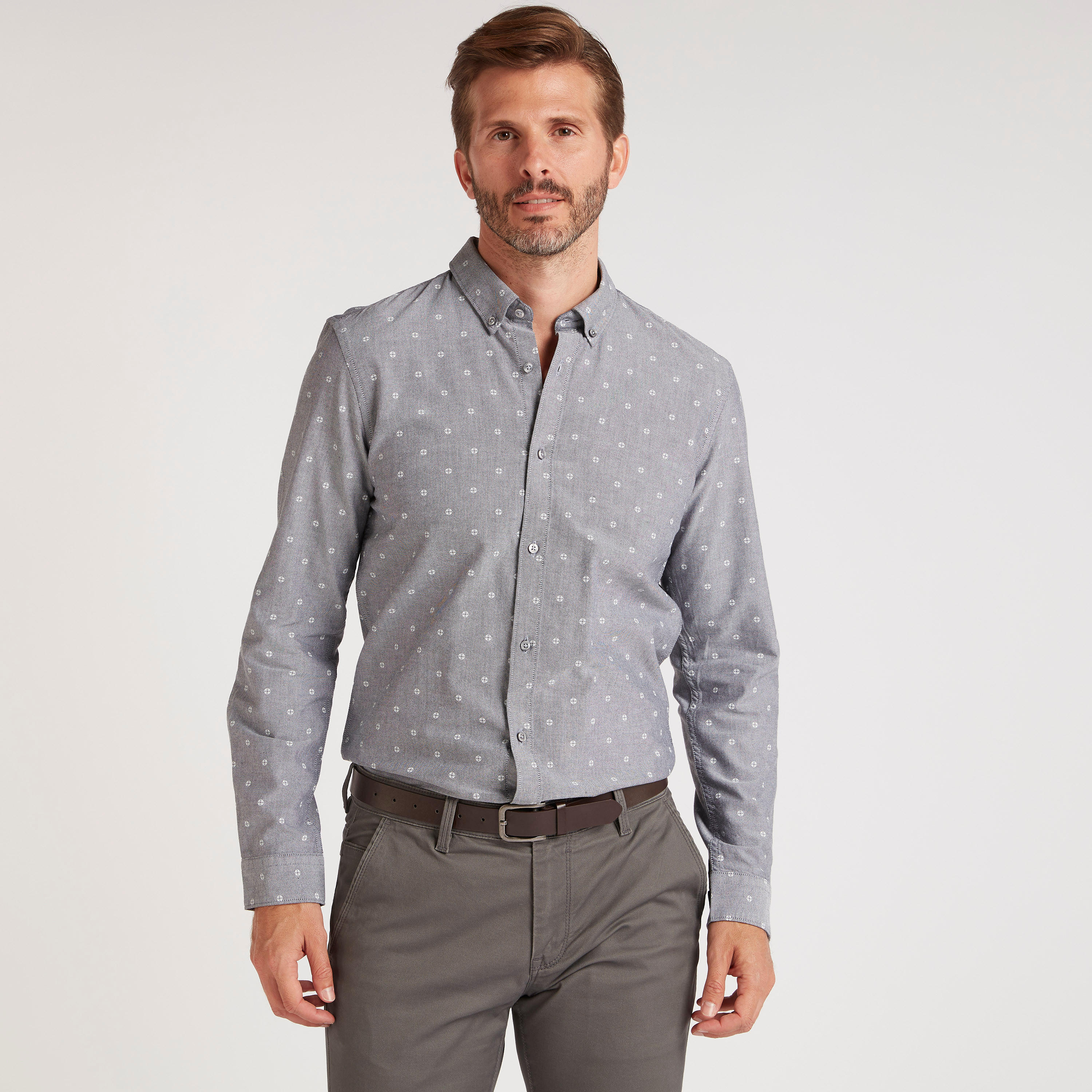 Printed Shirt with Long Sleeves and Button Closure-men-clothing-shirts-image-1