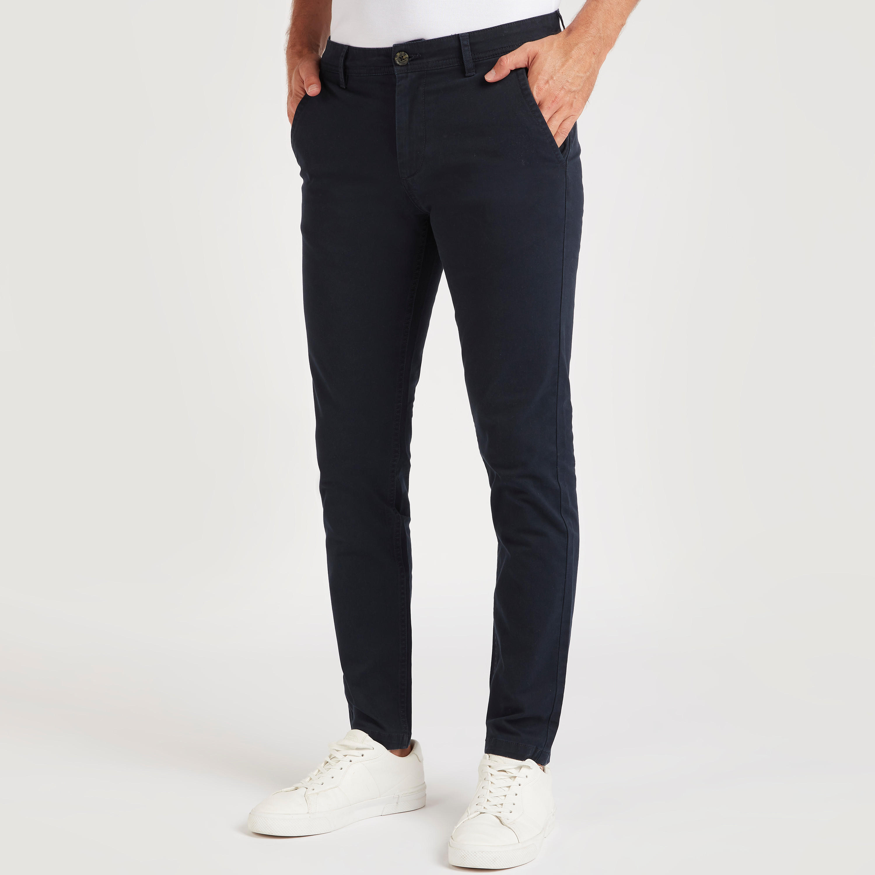 Solid Skinny Fit Mid-Rise Chino Pants with Button Closure-men-clothing-bottoms-trousersandchinos-trousers-image-1