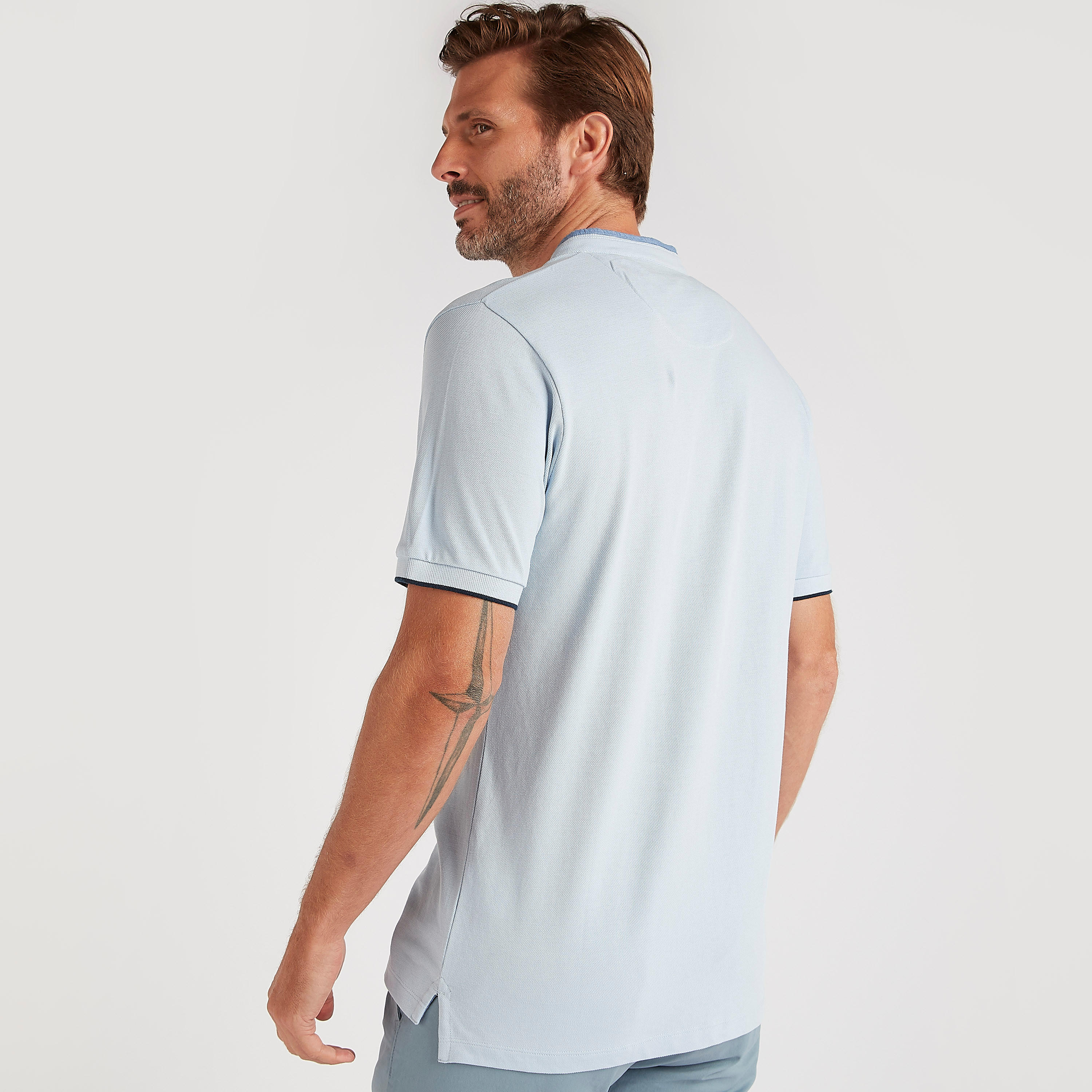تيشيرت سادة بياقة ماندارين وأكمام قصيرة-men-clothing-tshirtsandpolos-tshirts-image-4
