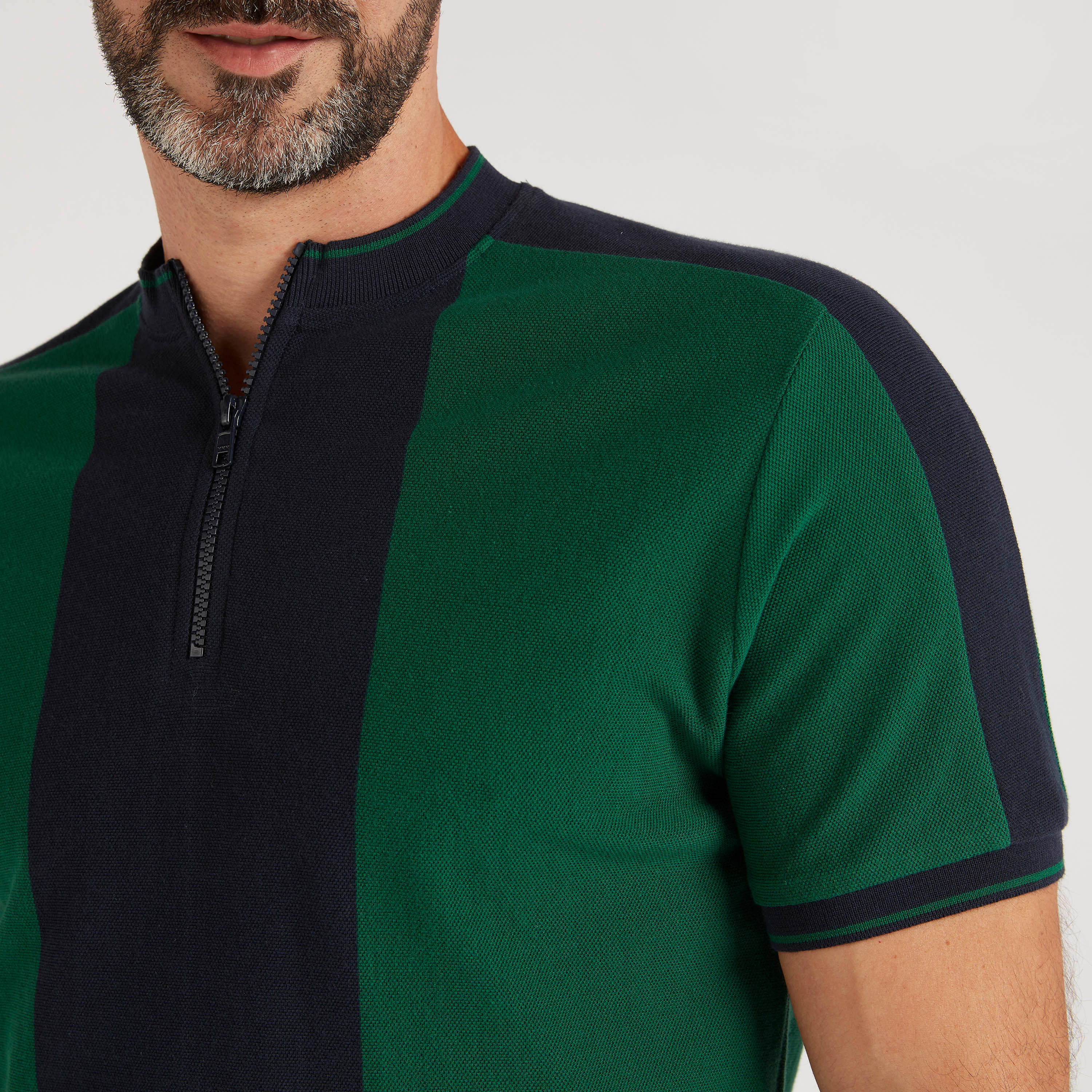 تيشيرت مخطط بأكمام قصيرة وسحّاب-men-clothing-tshirtsandpolos-tshirts-image-3