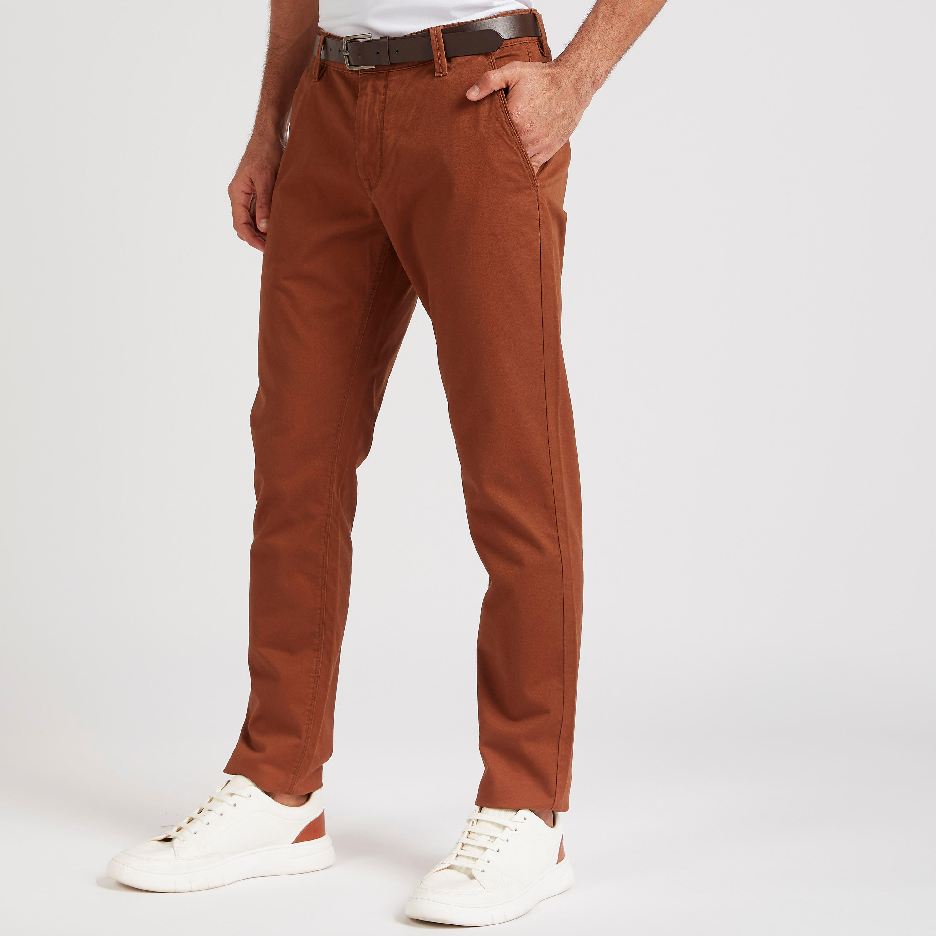 Solid Chinos with Belt and Pockets-men-clothing-bottoms-trousersandchinos-chinos-image-1