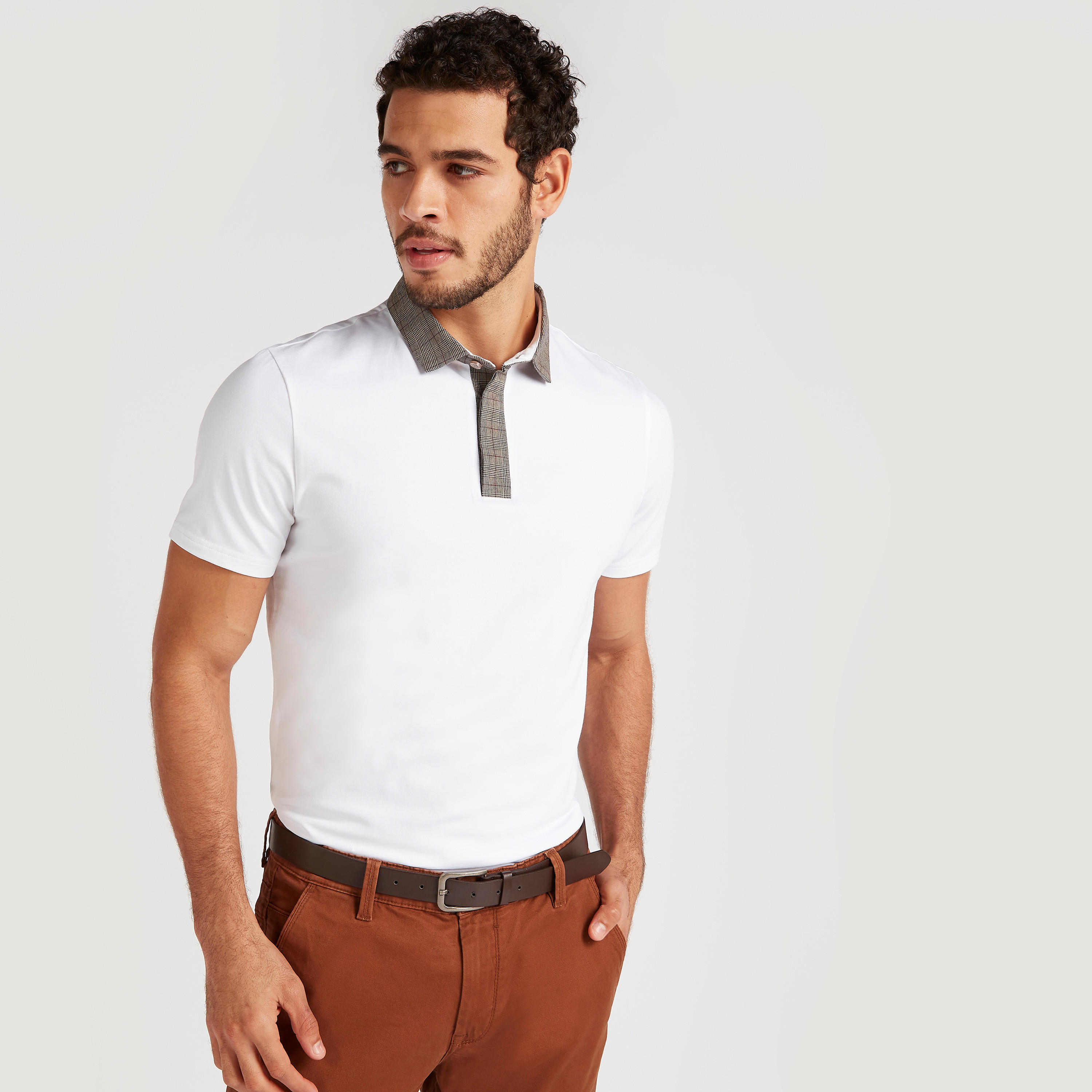 تيشيرت بولو سادة بأكمام قصيرة-men-clothing-tshirtsandpolos-polos-image-5