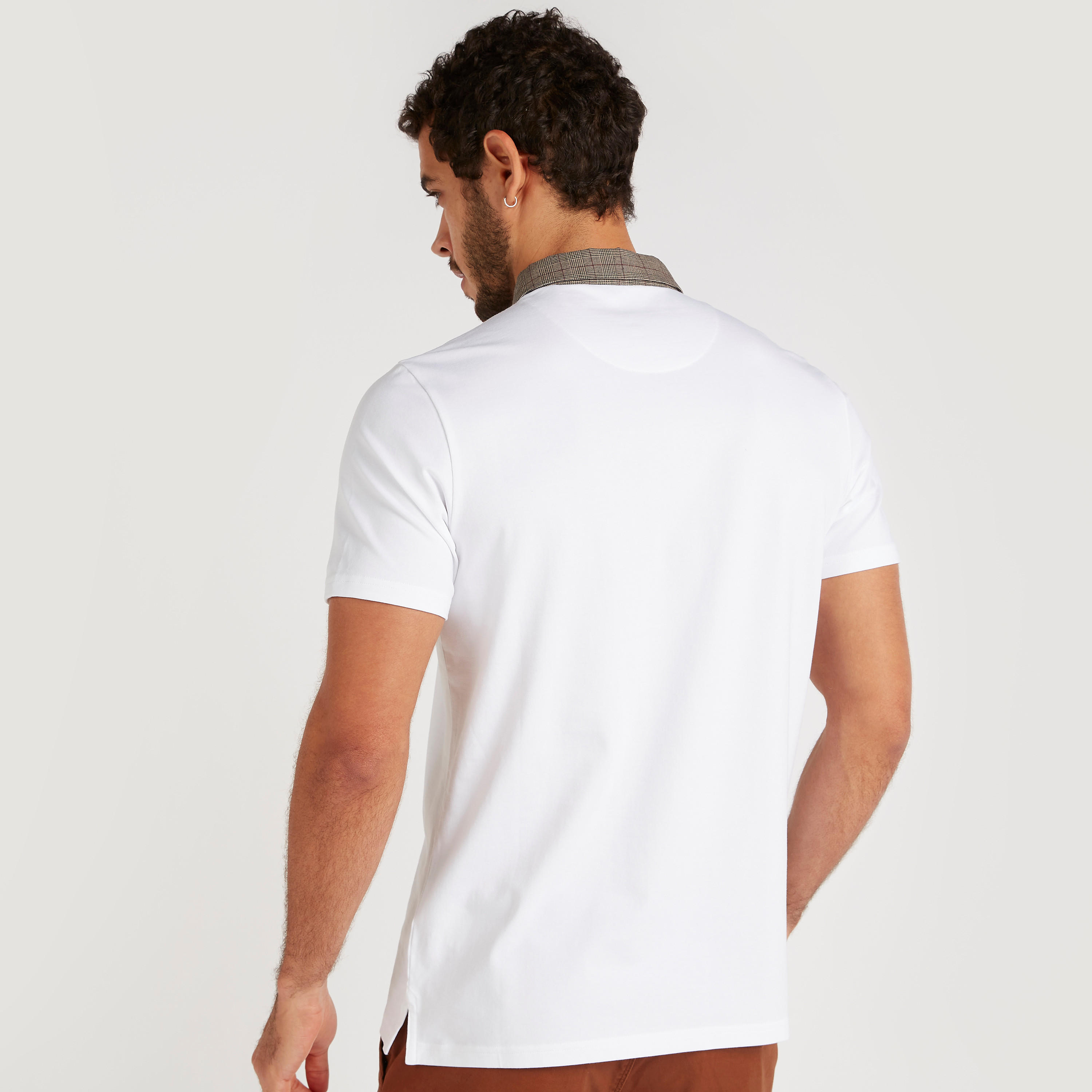 تيشيرت بولو سادة بأكمام قصيرة-men-clothing-tshirtsandpolos-polos-image-2