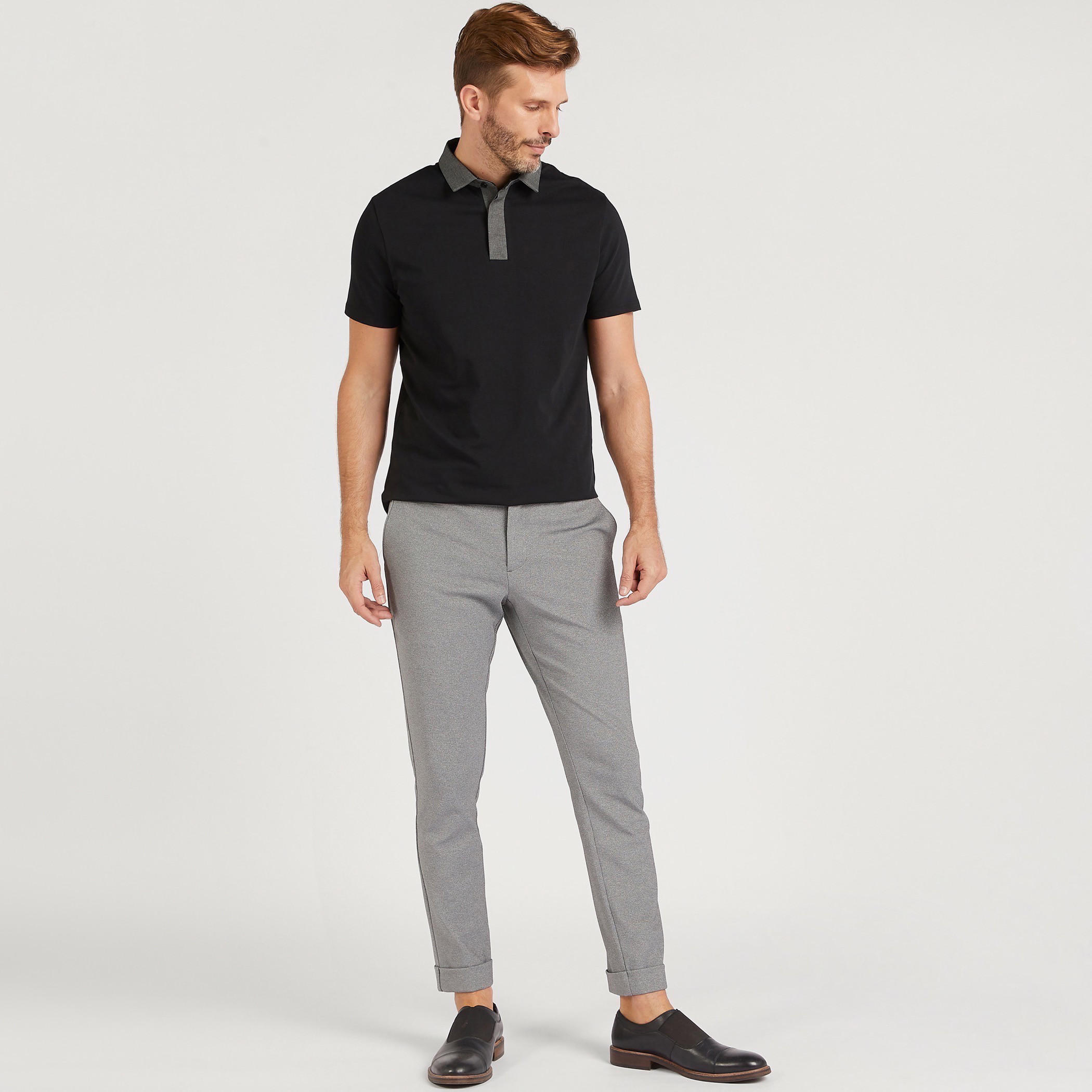 تيشيرت بولو سادة بياقة كاروهات-men-clothing-tshirtsandpolos-polos-image-3
