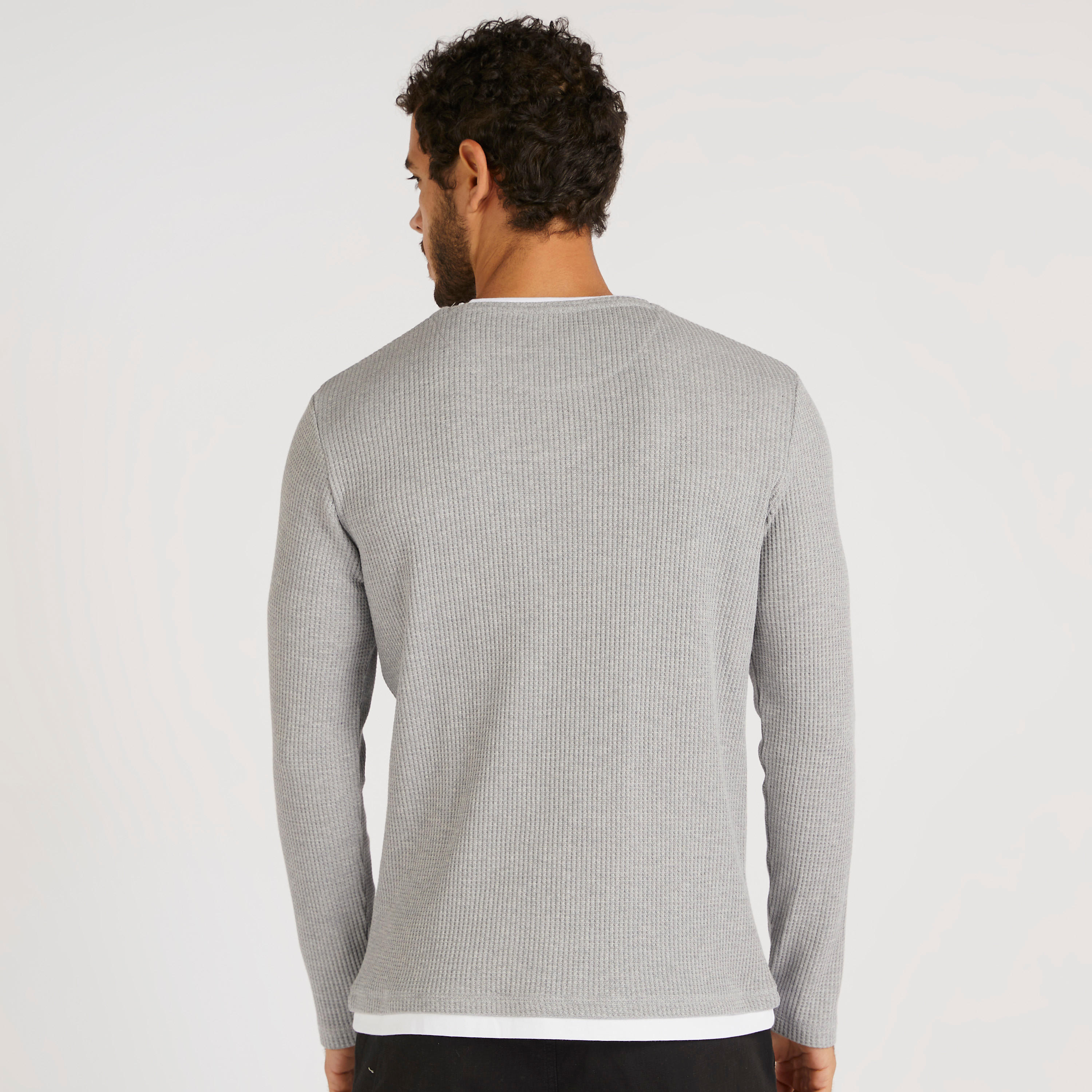 Knitted Crew Neck Sweater with Long Sleeves-men-clothing-sweatersandpullovers-image-4