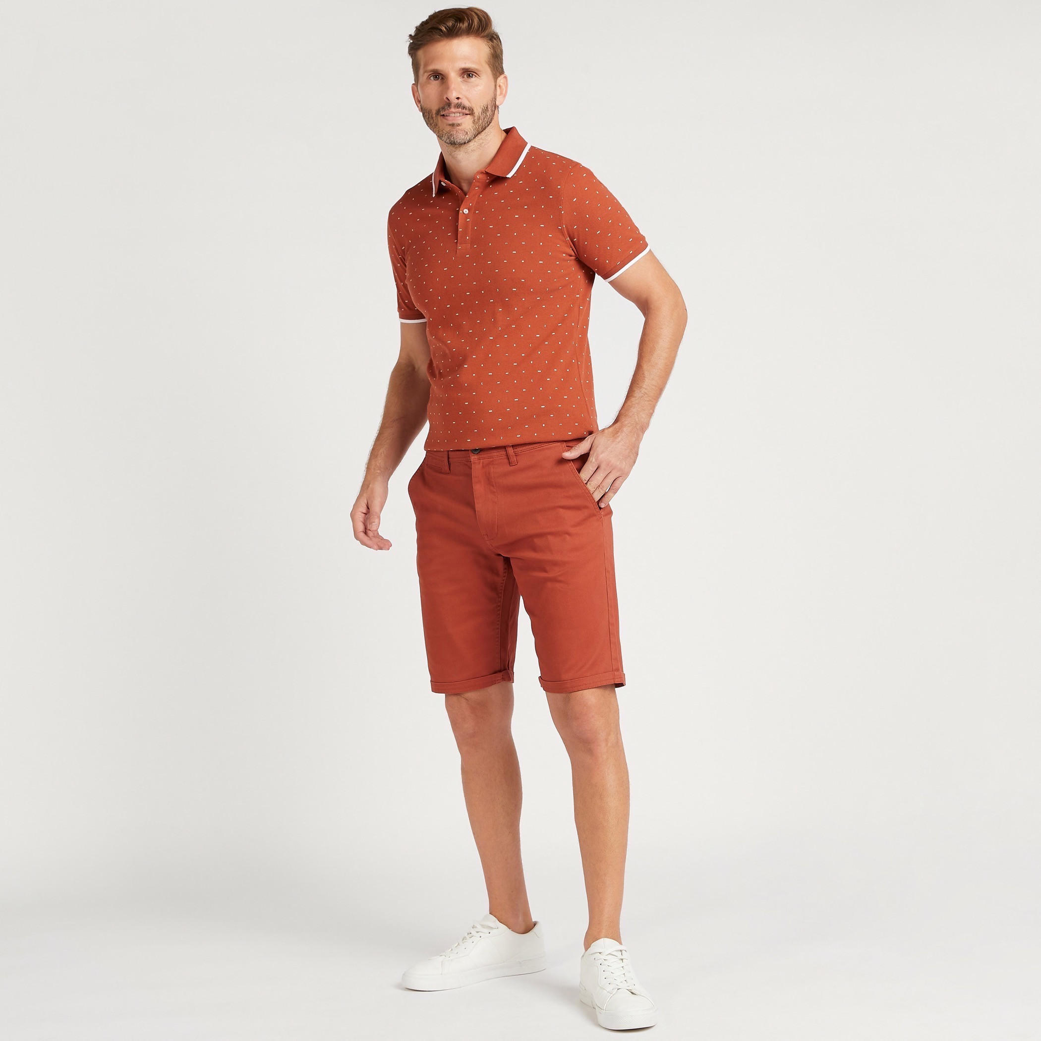 شورت منسوج سادة متوسط الارتفاع-men-clothing-bottoms-shorts-image-2