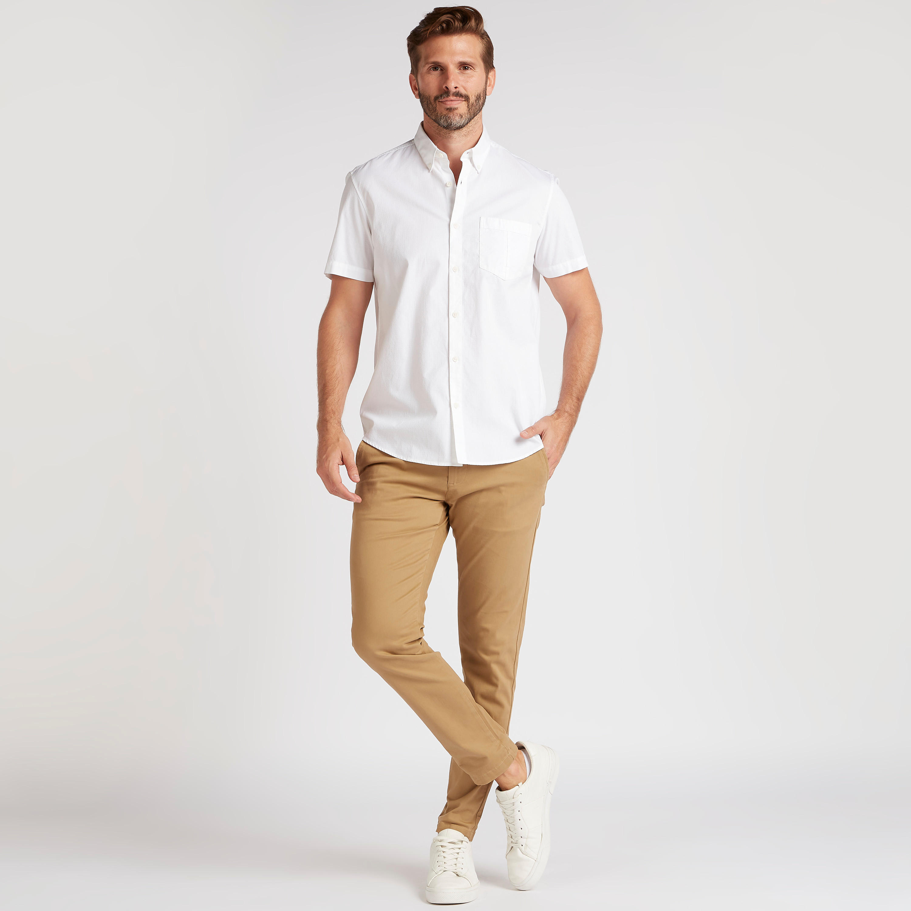 قميص بارز الملمس بنصف أكمام-men-clothing-shirts-image-2