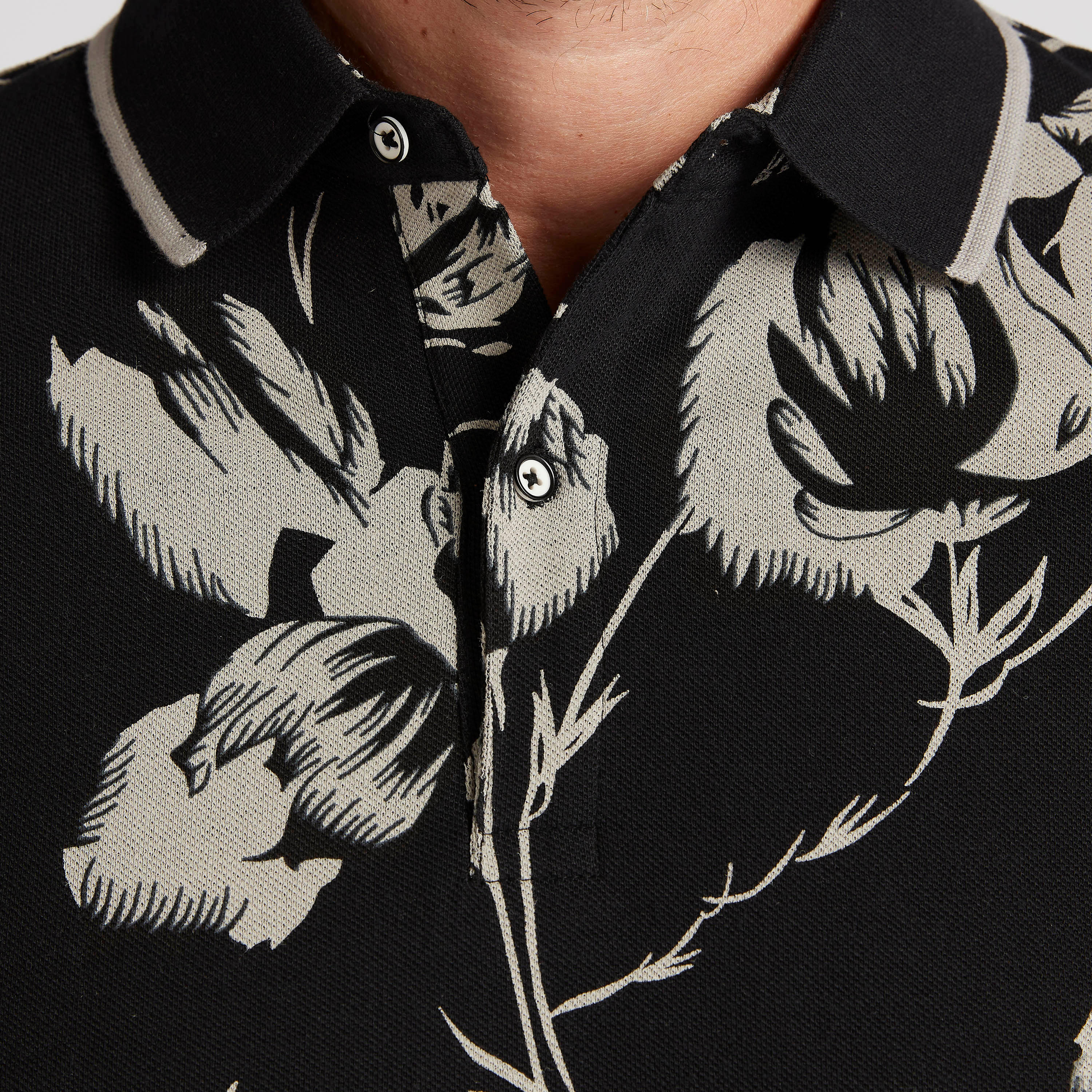 Floral Print Polo T-shirt with Short Sleeves-men-clothing-tshirtsandpolos-polos-image-3