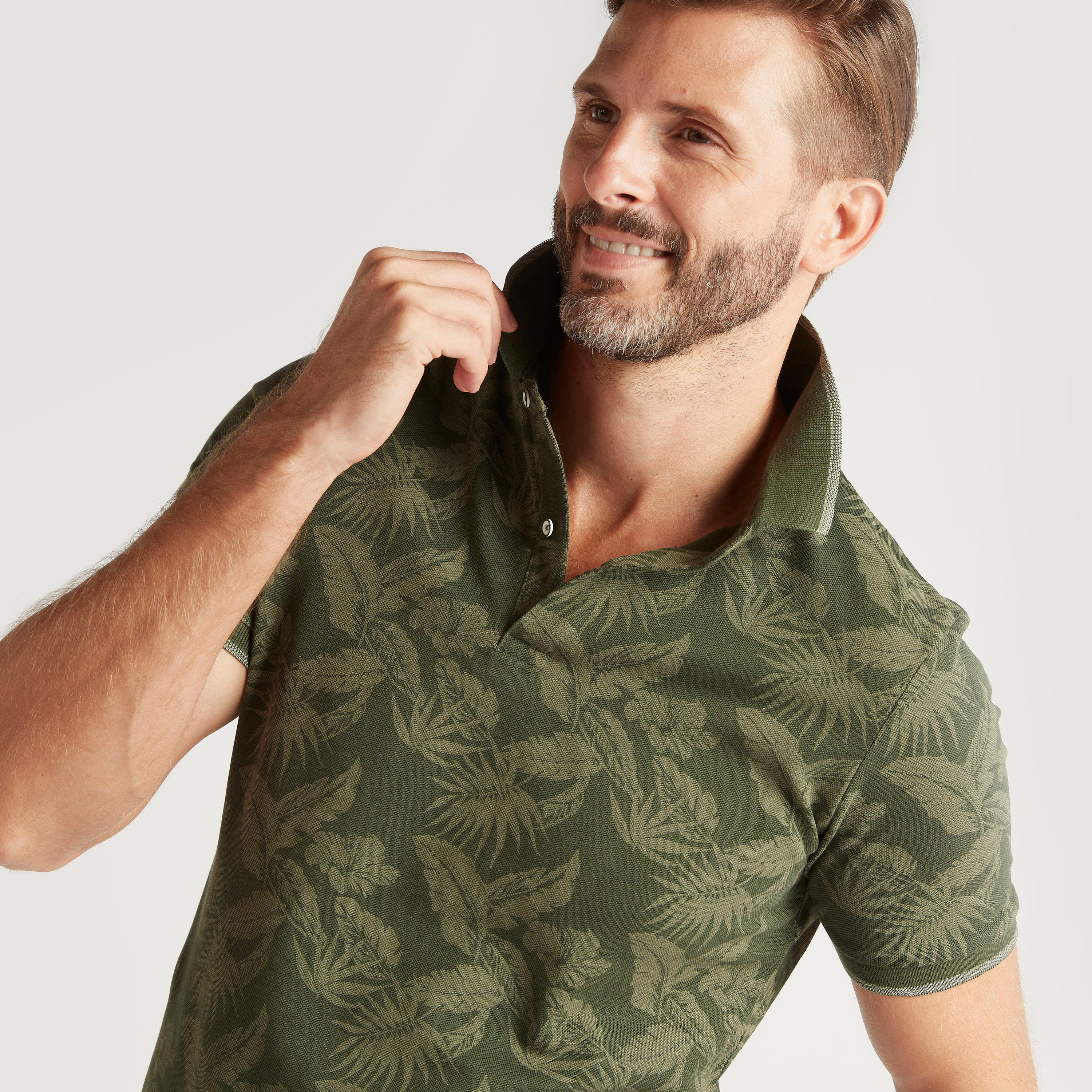 تيشيرت بولو بأكمام قصيرة وطبعات زهرية-men-clothing-tshirtsandpolos-polos-image-7
