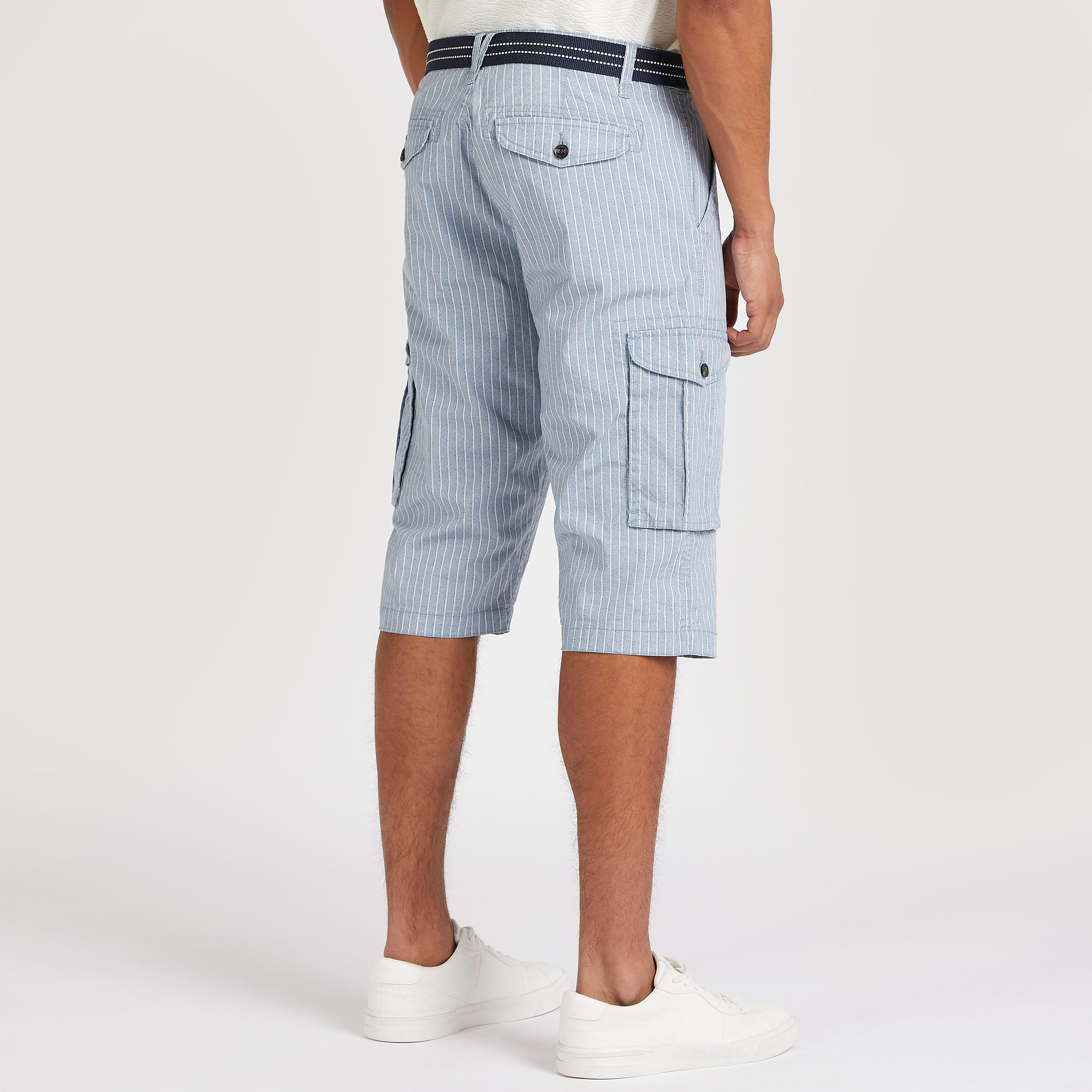 Striped Cargo Shorts with Belt-men-clothing-bottoms-shorts-image-6