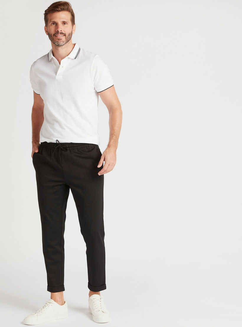 بنطلون شينو سادة بخصر مطّاطي وجيوب-men-clothing-bottoms-trousersandchinos-chinos-image-3