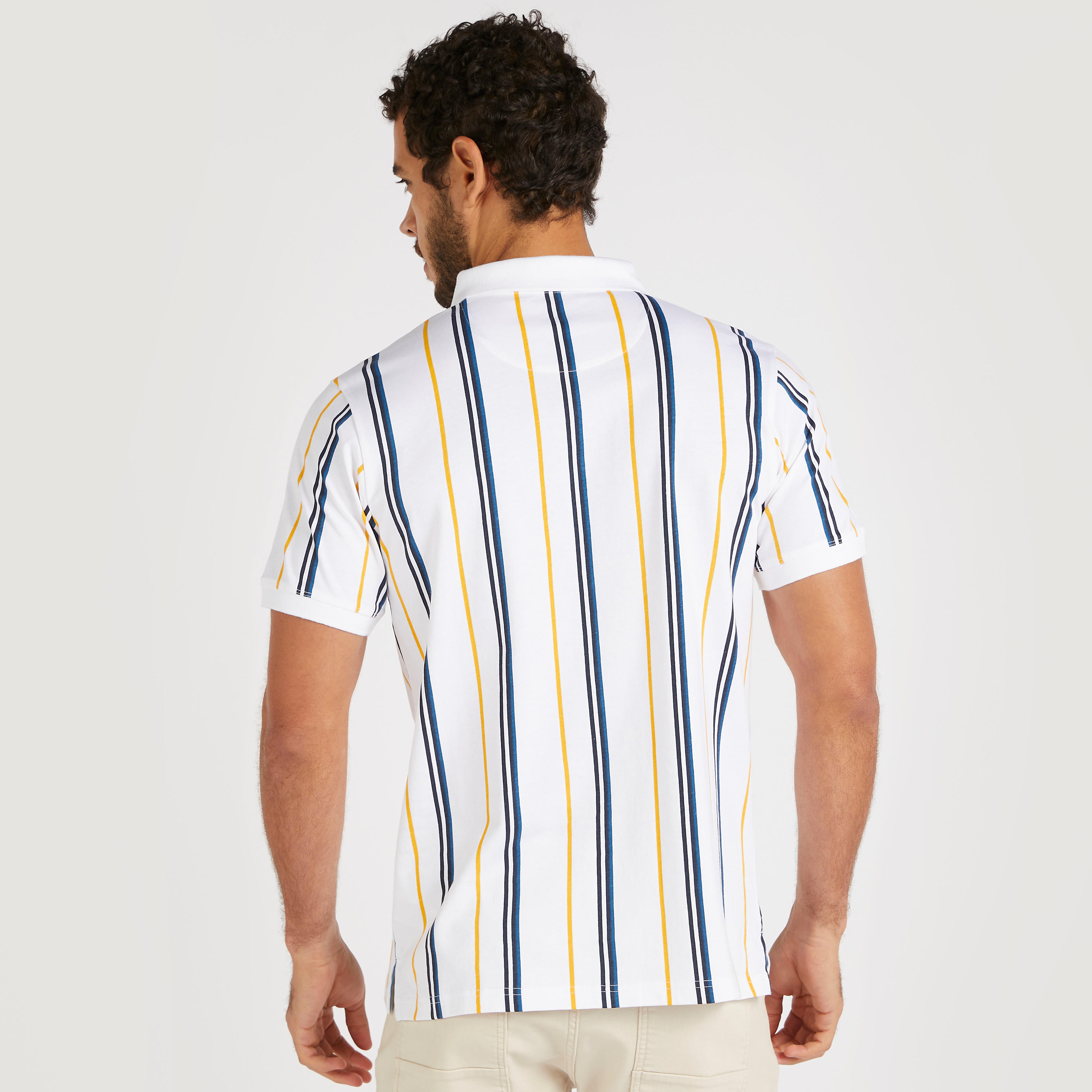 Striped Polo T-shirt with Zipper Placket-men-clothing-tshirtsandpolos-polos-image-4