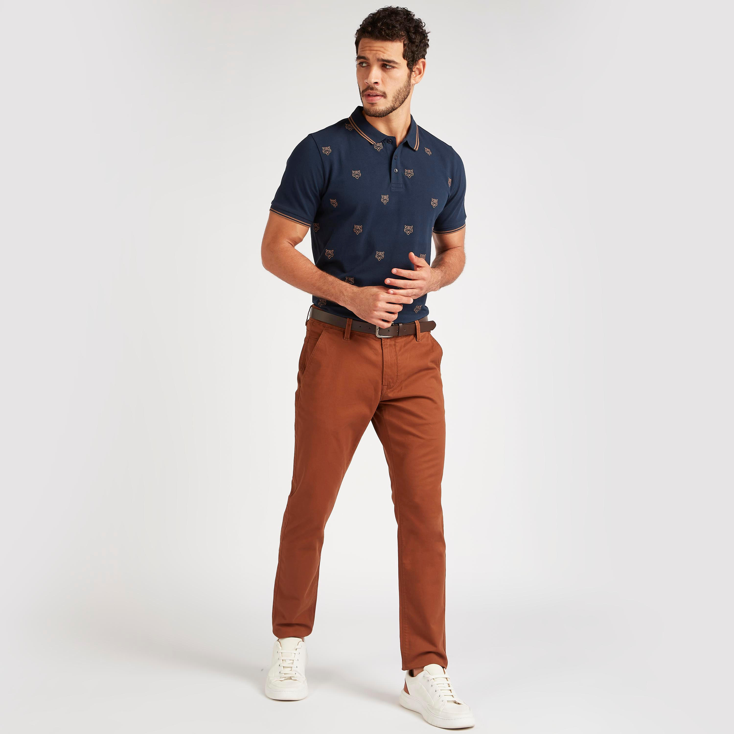 تيشيرت بولو مطرز بأكمام قصيرة-men-clothing-tshirtsandpolos-polos-image-2