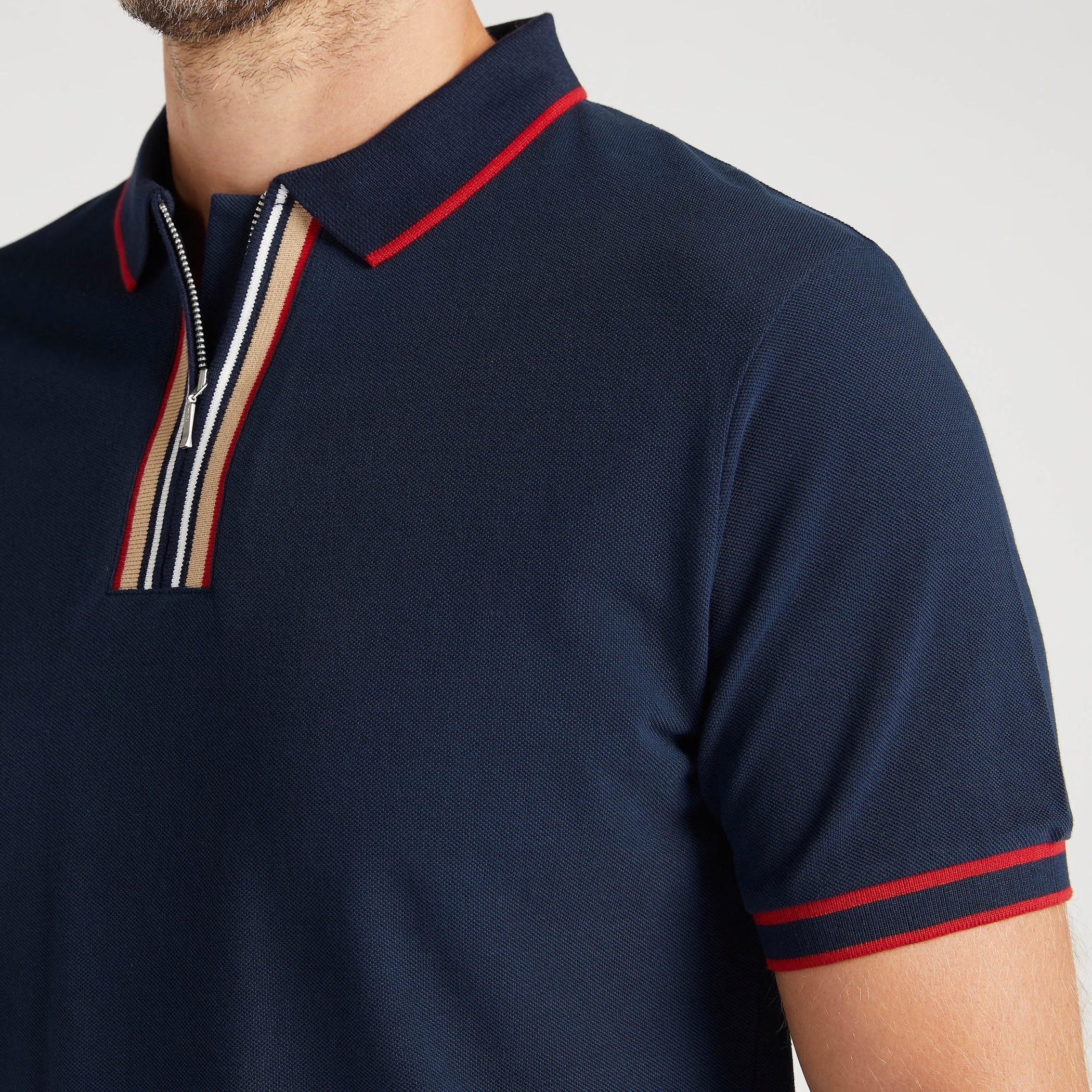 Solid Polo T-shirt with Short Sleeves-men-clothing-tshirtsandpolos-polos-image-3